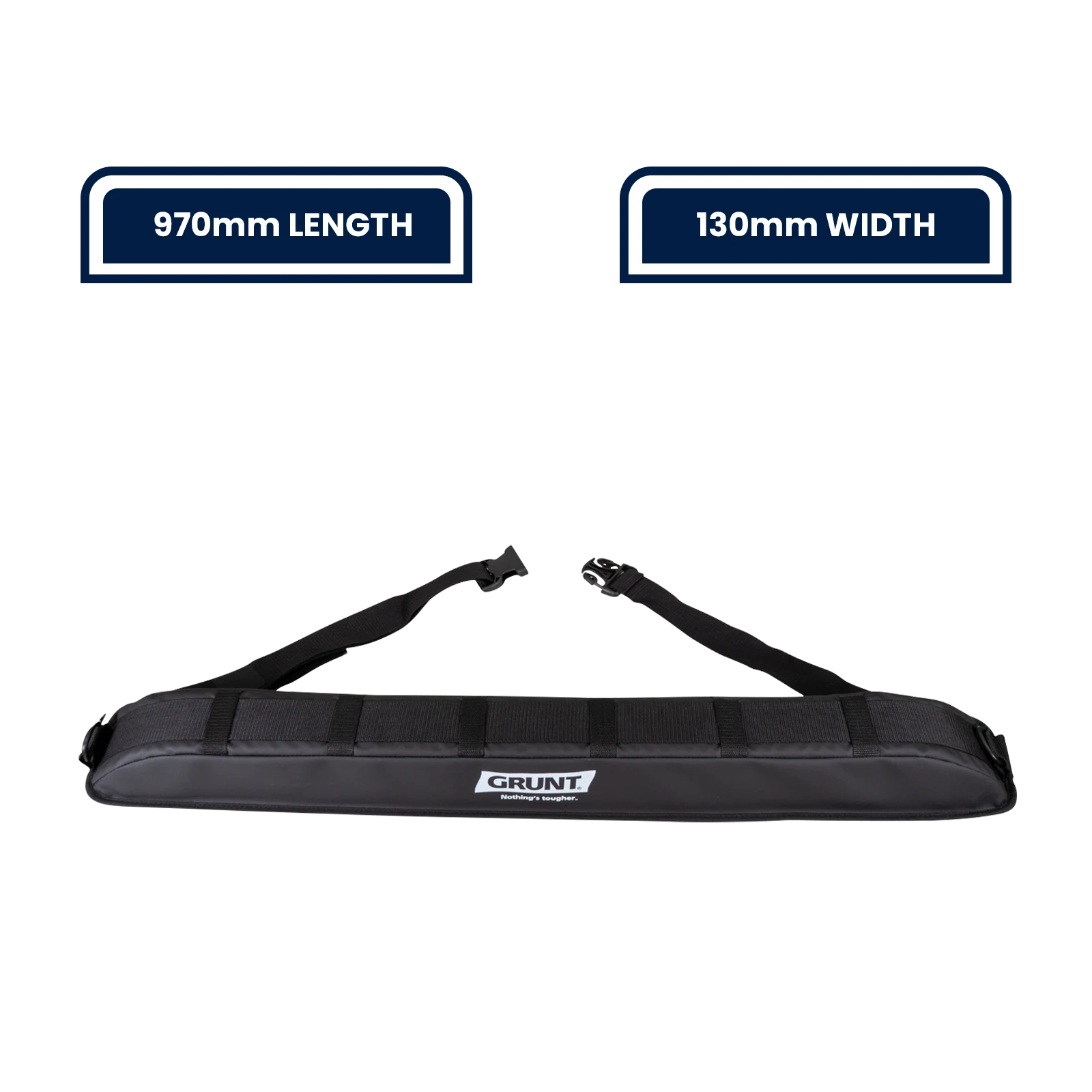 GRUNT 100cm Black Deluxe Single Piece Soft Roof Rack Cargo Protector, Universal Fit