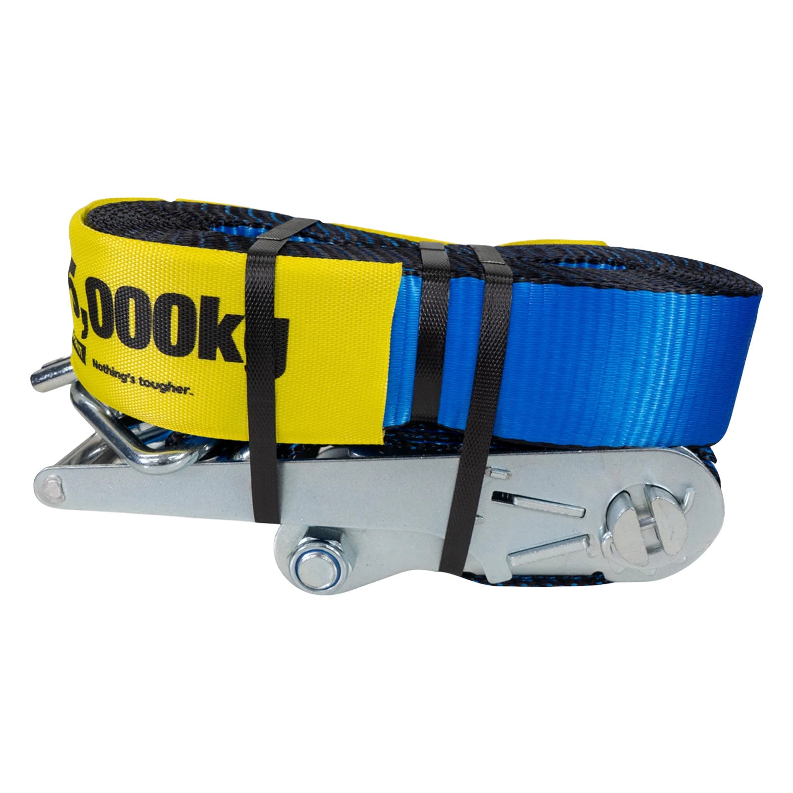GRUNT 75mm x 10m Extreme Ratchet Tie Down, 5000kg Lashing Capacity, Polyester Webbing