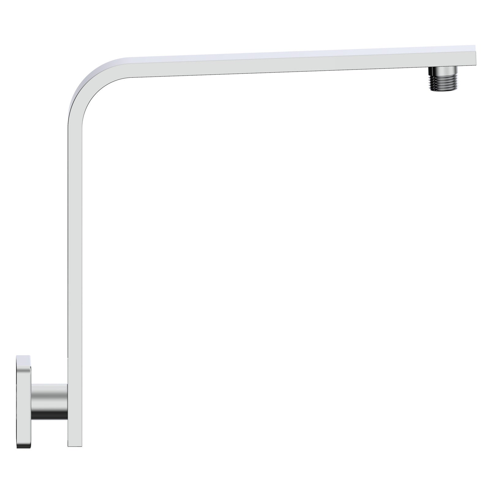 Mondella Chrome Rococo Curved Shower Arm 304 Stainless Horizontal