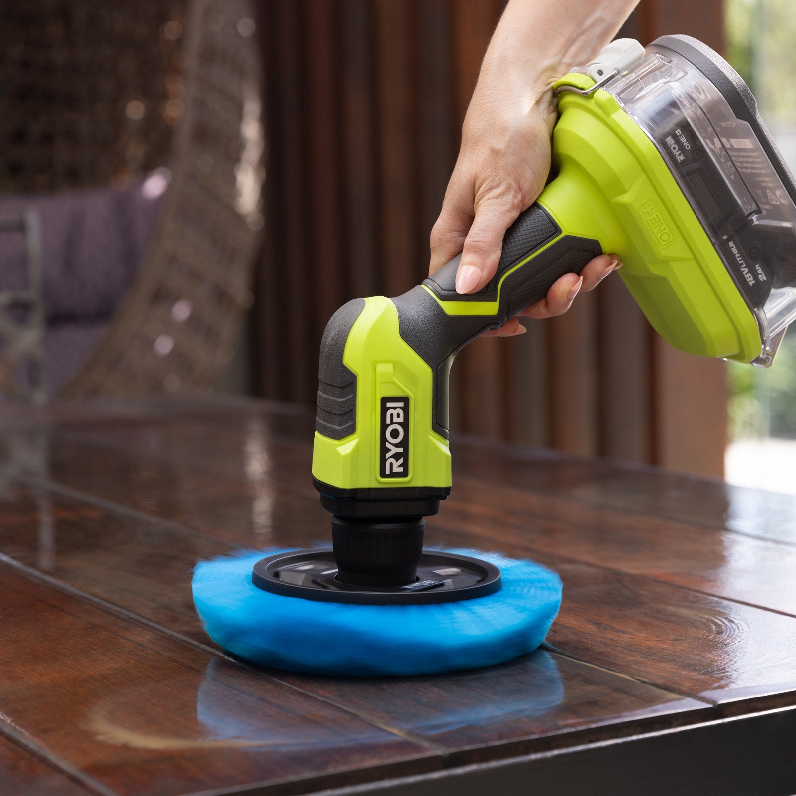 Ryobi Soft Bristle Power Scrubber Brush 178mm Light Duty Cleaning Brush