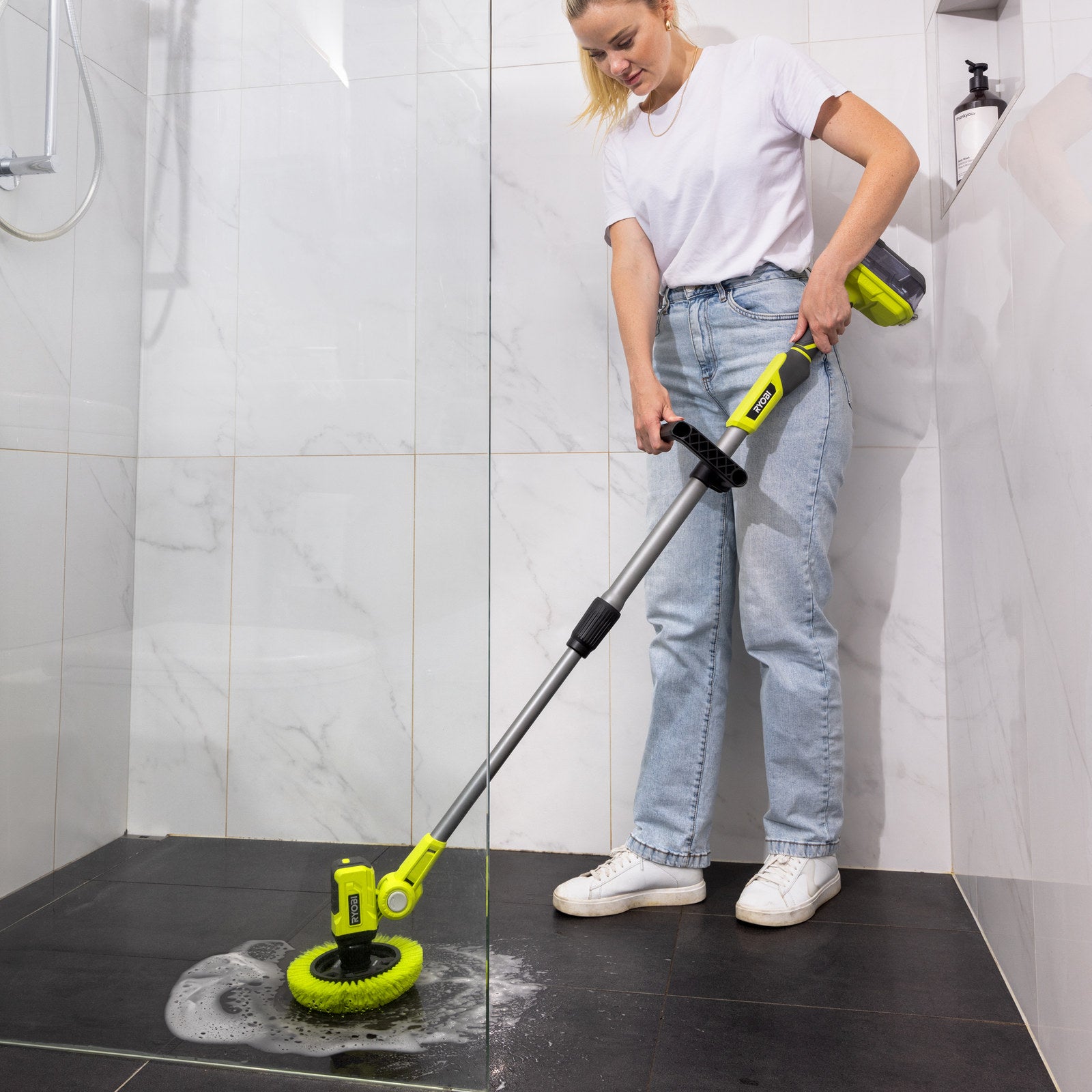 Ryobi 178mm Medium Bristle Power Scrubber Brush Attachment