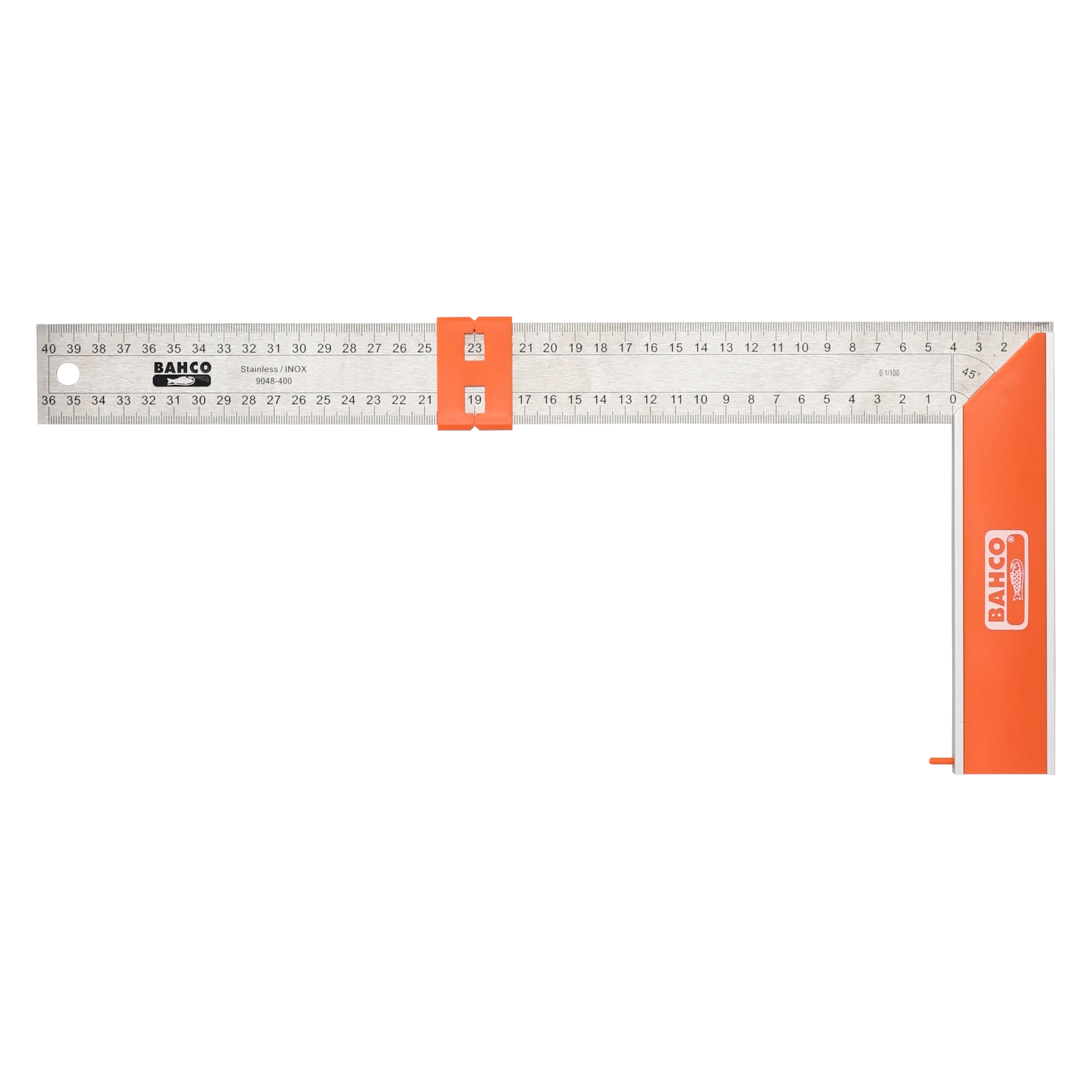 Bahco 400mm Carpenter Square with Stainless Steel Blade and Sliding Marker