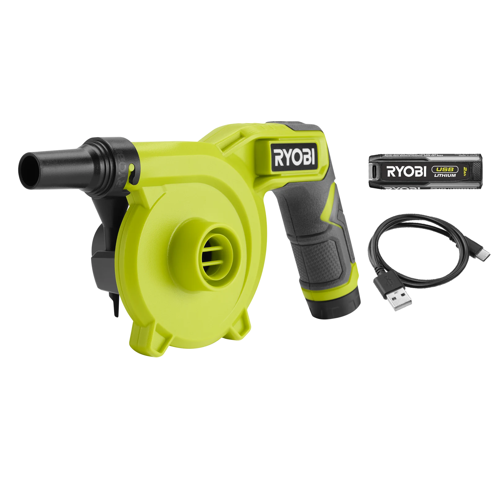 Ryobi USB High Volume Inflator 2Ah Kit RVI4K