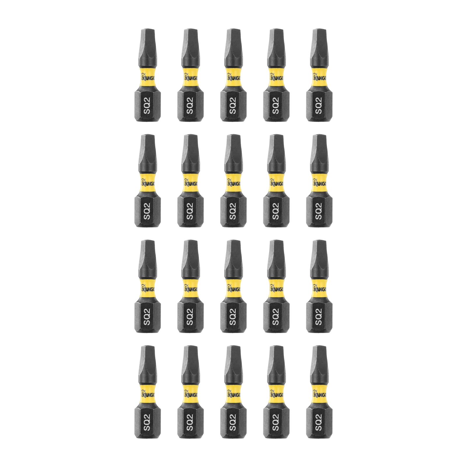 Kango 25mm SQ2 Hypertorque Impact Driver Insert Bits 20 Pack KYIDBSQ225202
