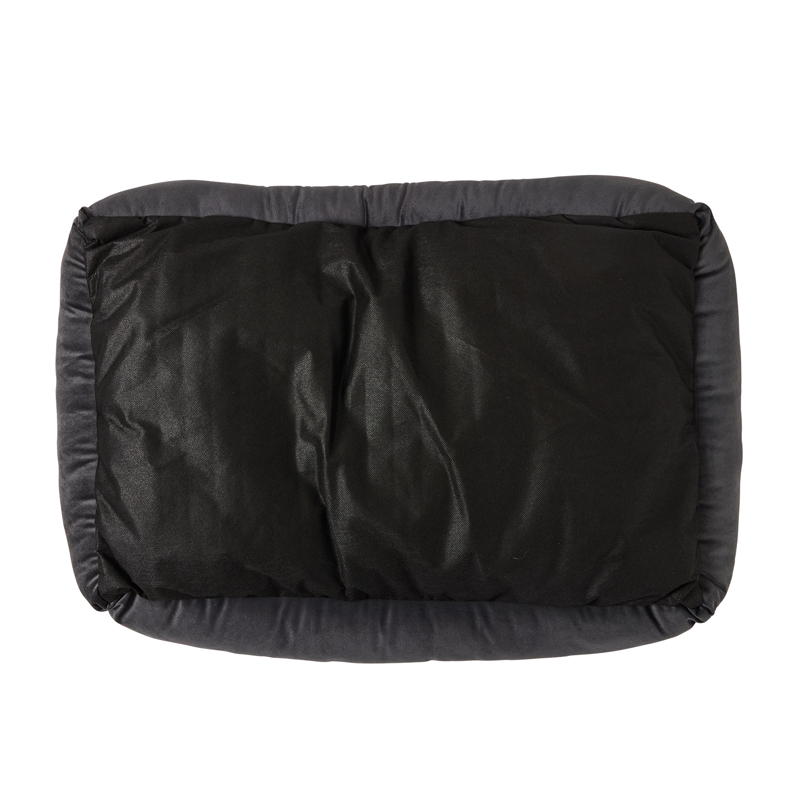 Happy Tails 90 x 60cm Large Grey Lounger Pet Bed, Bolstered Plush Polyester