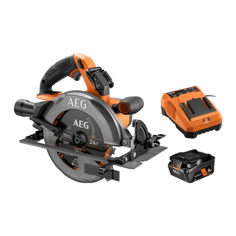 AEG 18V FUSION 184mm Brushless Circular Saw 5Ah FORCE Kit A18FCS6851