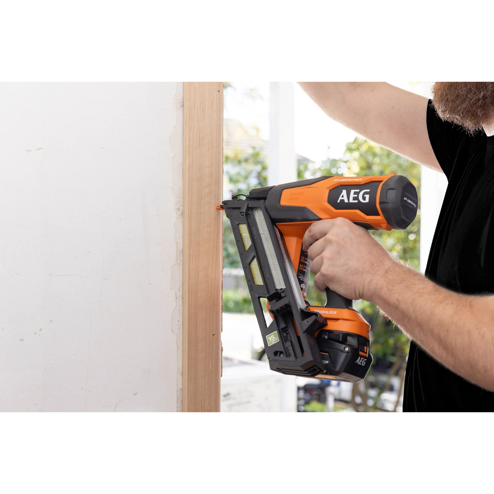 AEG 18V F-RAPID 15GA DA Angled Brad Nailer 5Ah FORCE Kit A18FN15DA51