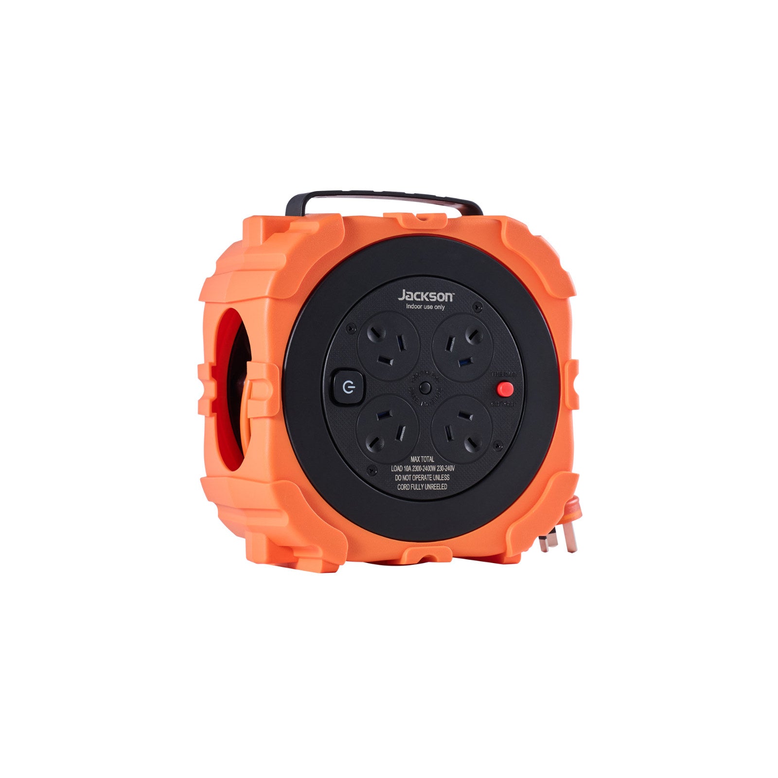 Jackson 10m Rugged 4 Outlet Extension Reel 240V 10A RUGR410OR