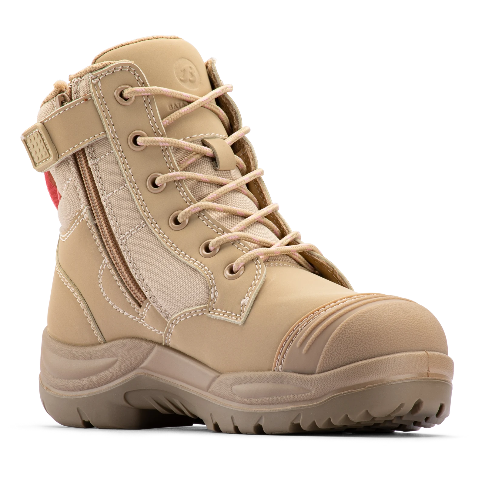 Bata Industrials Women's Sand Luna Side Zip Safety Boot US 9 - Fuel & Oil Resistant