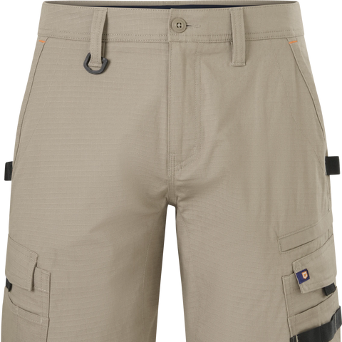 Citeco Mens Ripstop Cargo Mid Shorts, Stretch Cotton, Khaki - Size 82R