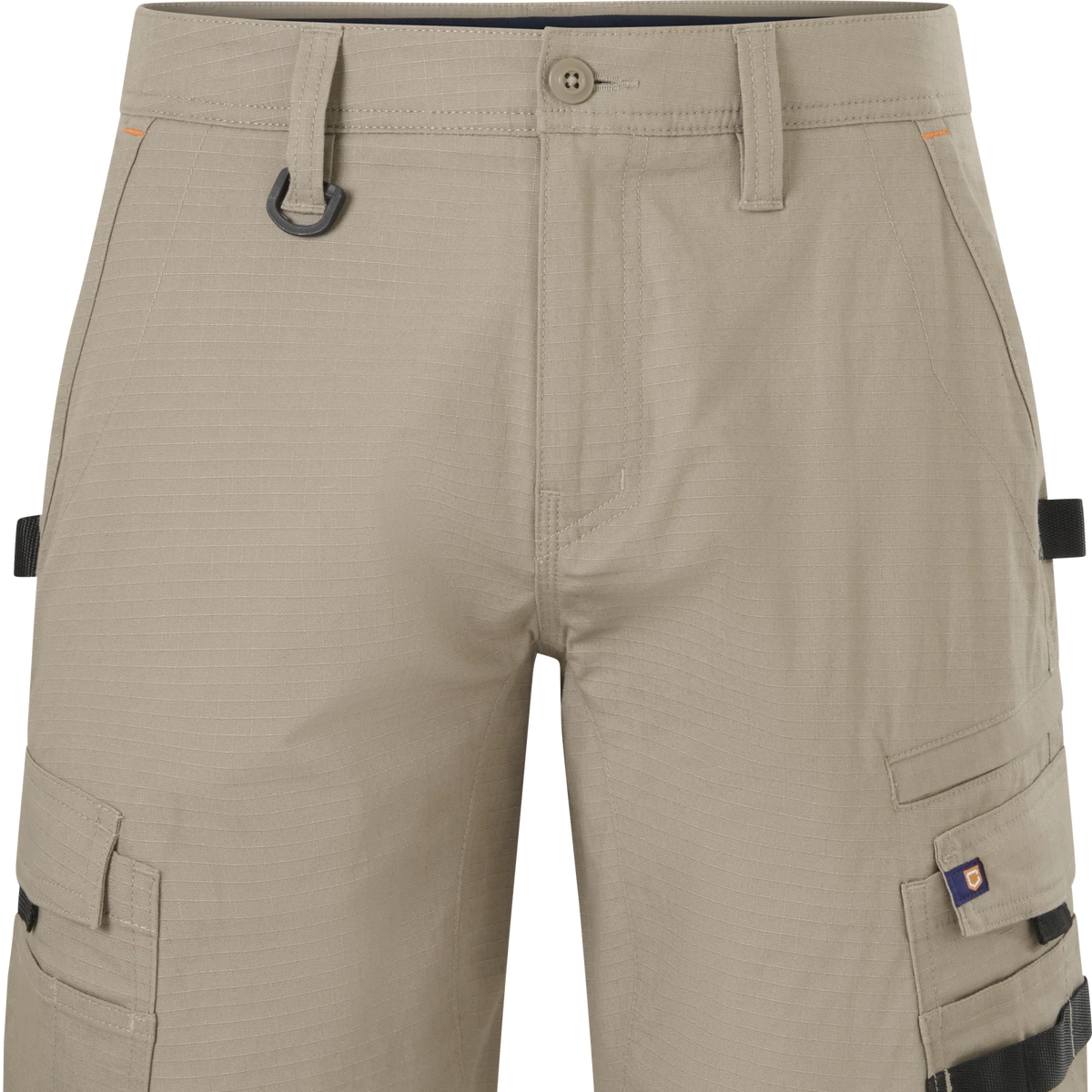 Citeco Mens Ripstop Cargo Mid Shorts, Stretch Cotton, Khaki - Size 82R