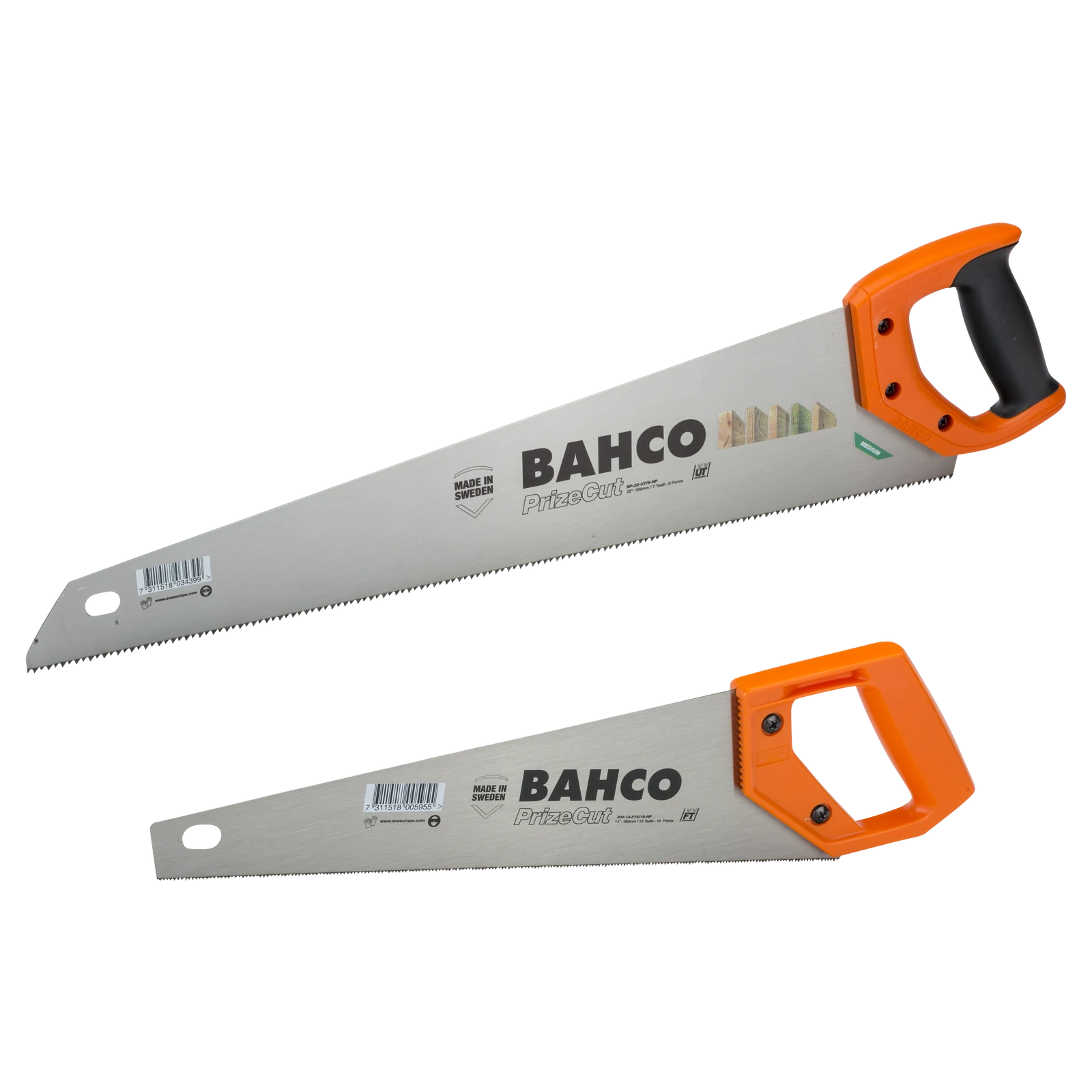 Bahco Handsaws Twin Pack, 350mm Toolbox Saw & 550mm Hardpoint Handsaw