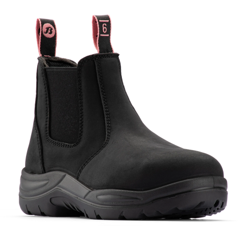 Bata Industrials Women's Juno Slip On Safety Boot Steel Toe Black US Size 9