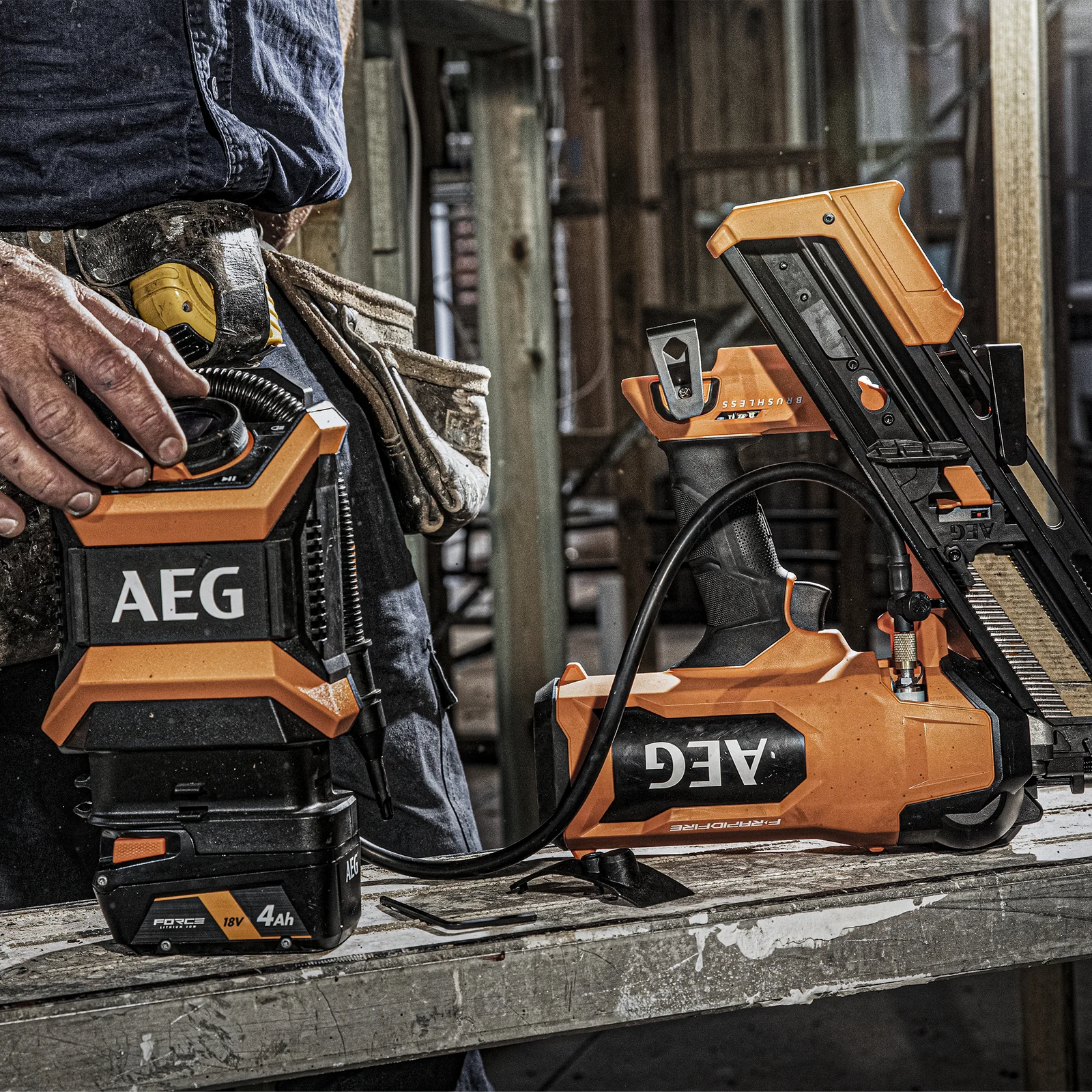 AEG 18V F-Rapid 10Ga 30-34 Degree Framing Nailer Skin