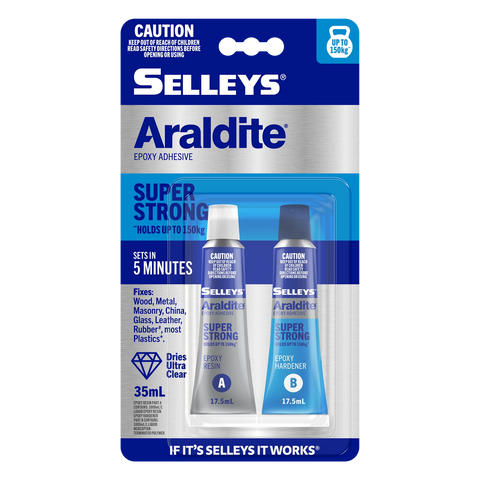 Selleys Araldite 35ml Super Strong 5 Minute Epoxy Adhesive, Clear