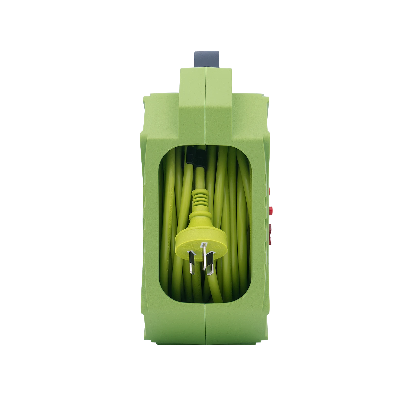 Click 15m Green and Grey Domestic 4 Outlet Cable Reel CN104U-GR 10A 2400W