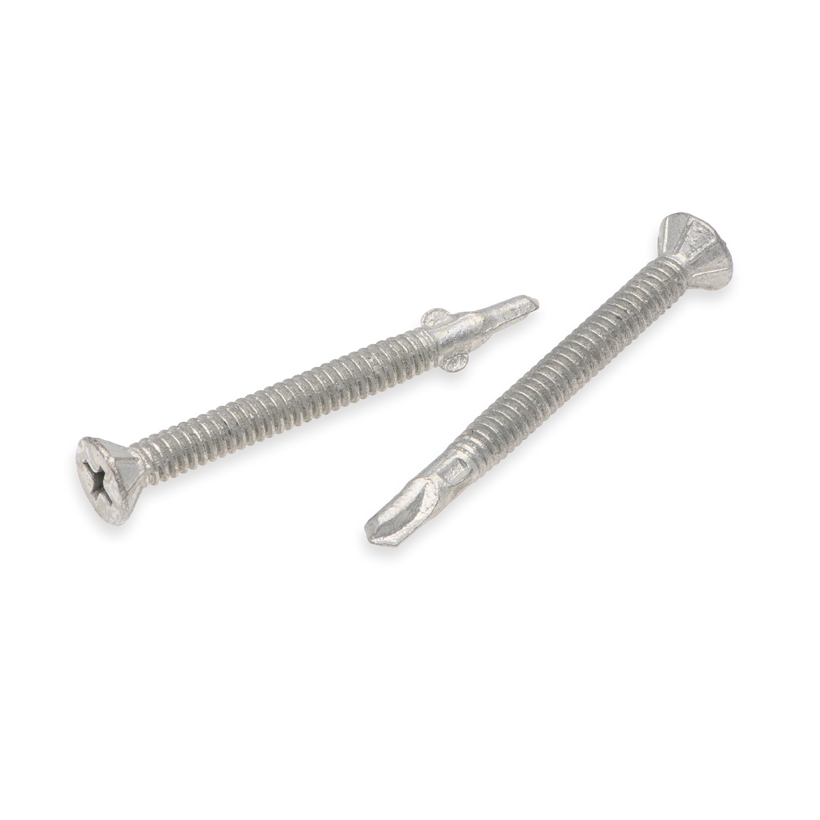 Buildex 10G x 50mm Class 3 Sheet Metal Screws, Countersunk Rib Head WING TEKS - 50 Pack