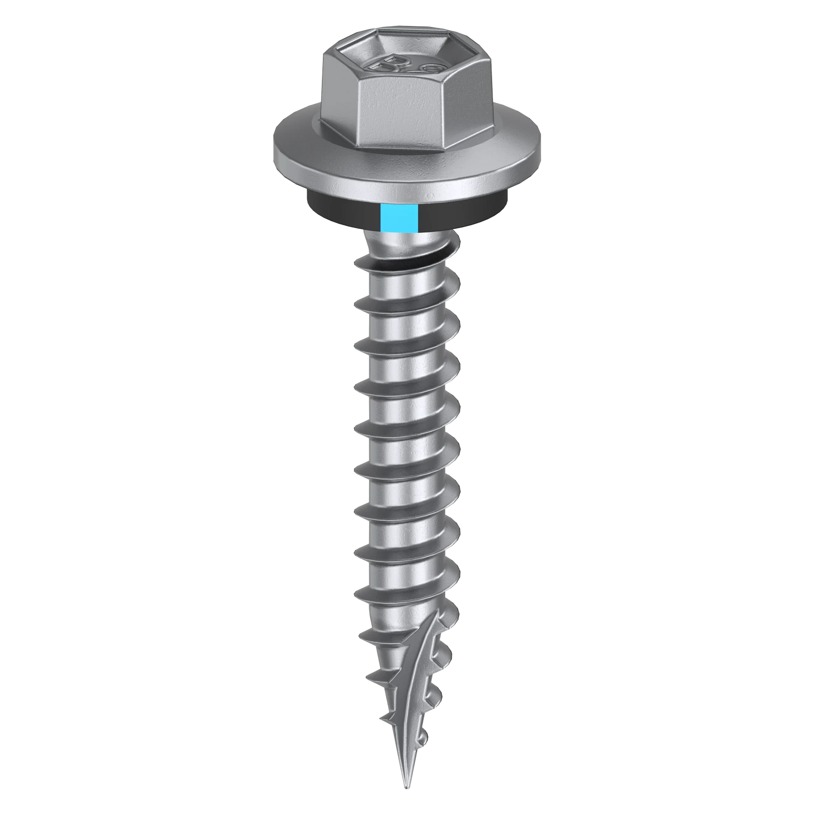 Bremick 12g x 35mm Hex Cladding Screw, Carbon Steel B8 Coating, Sealed Head Type 17 Point - 50 Pack