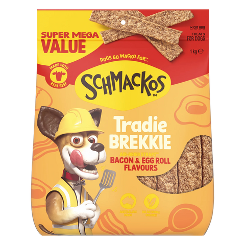 Schmackos Tradie Brekkie Dog Treat, Australian Made 1kg