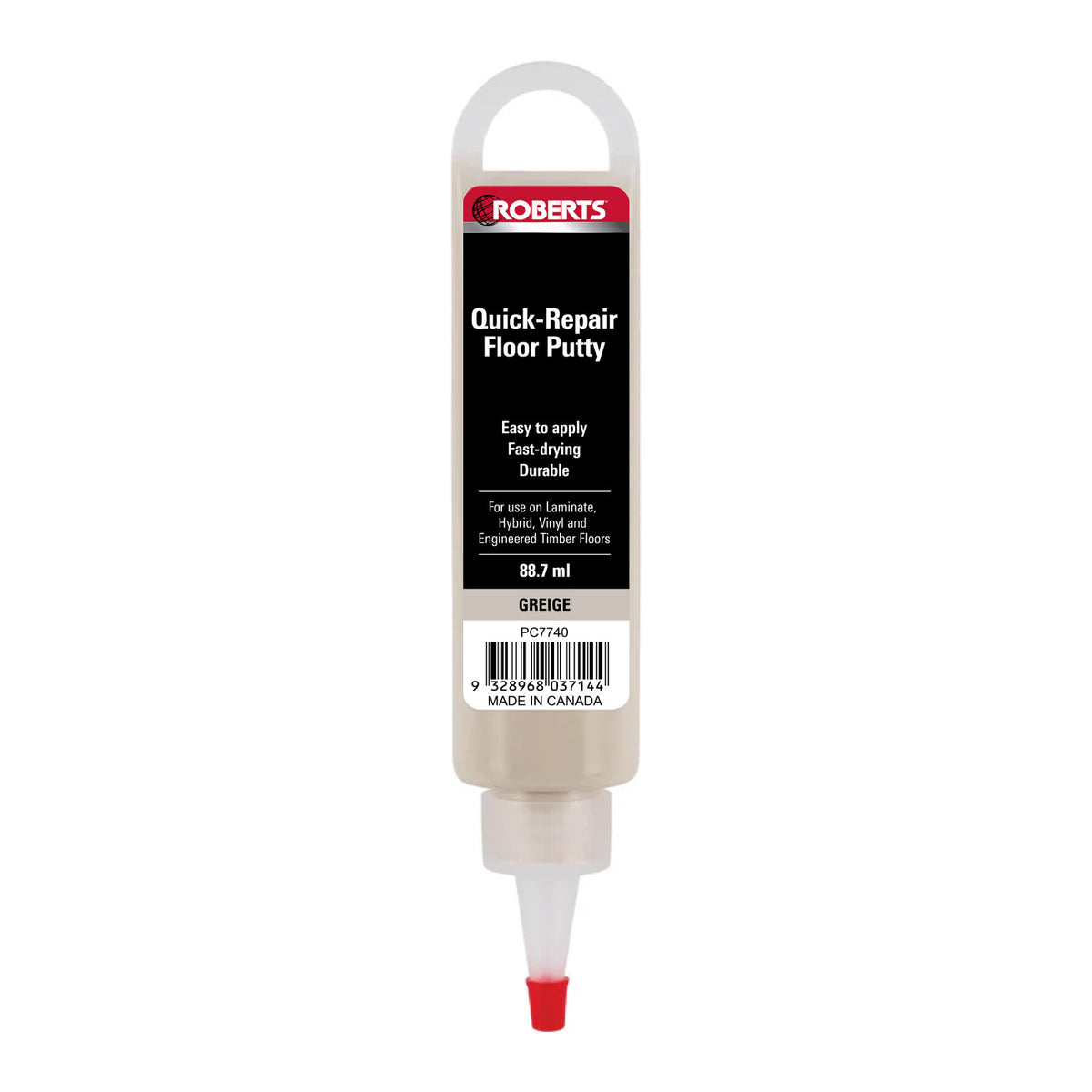 Roberts Greige Quick-Repair Floor Putty 88ml Acrylic Laminate & Vinyl Filler
