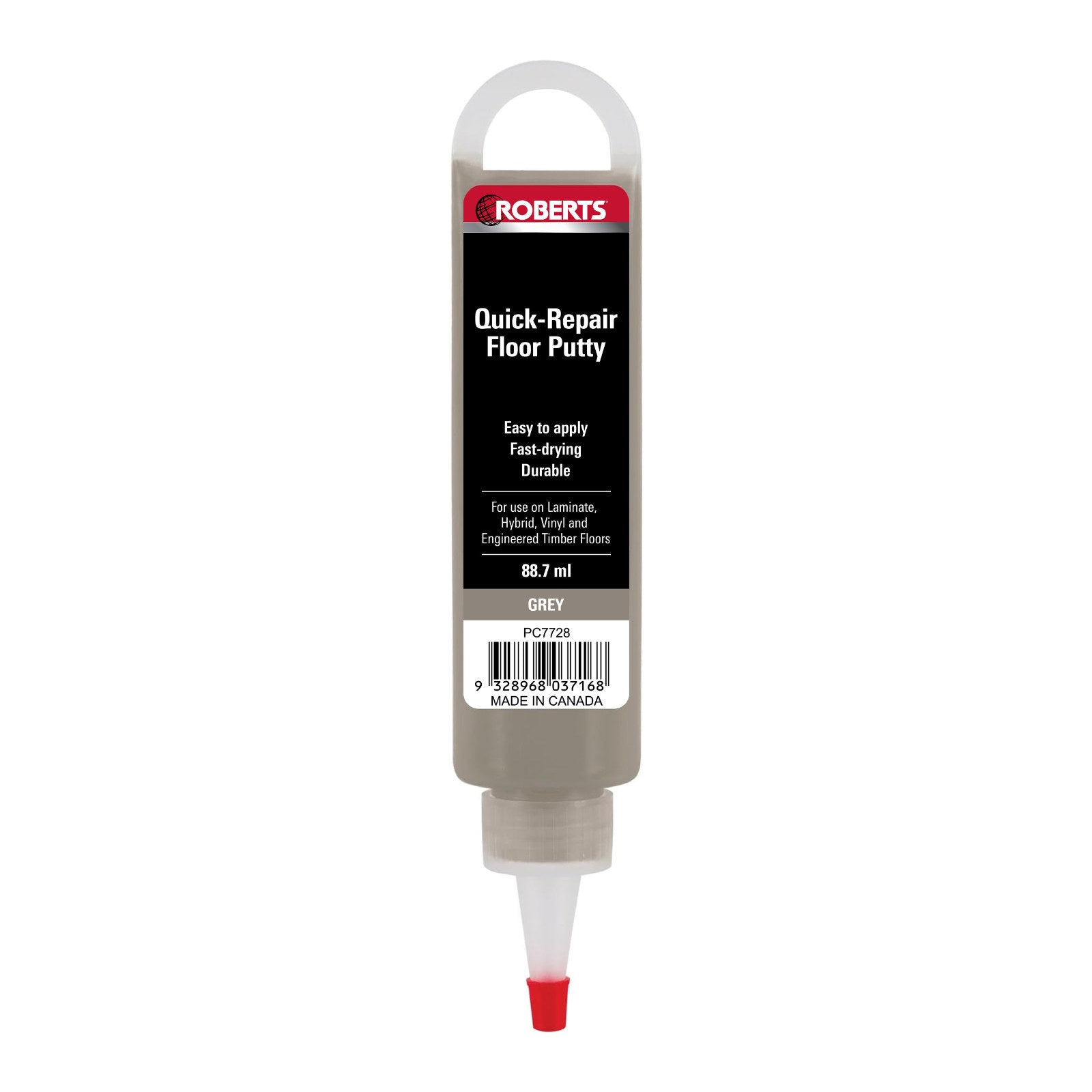 Roberts Grey Quick-Repair Putty 88ml Acrylic Laminate & Vinyl Floor Filler