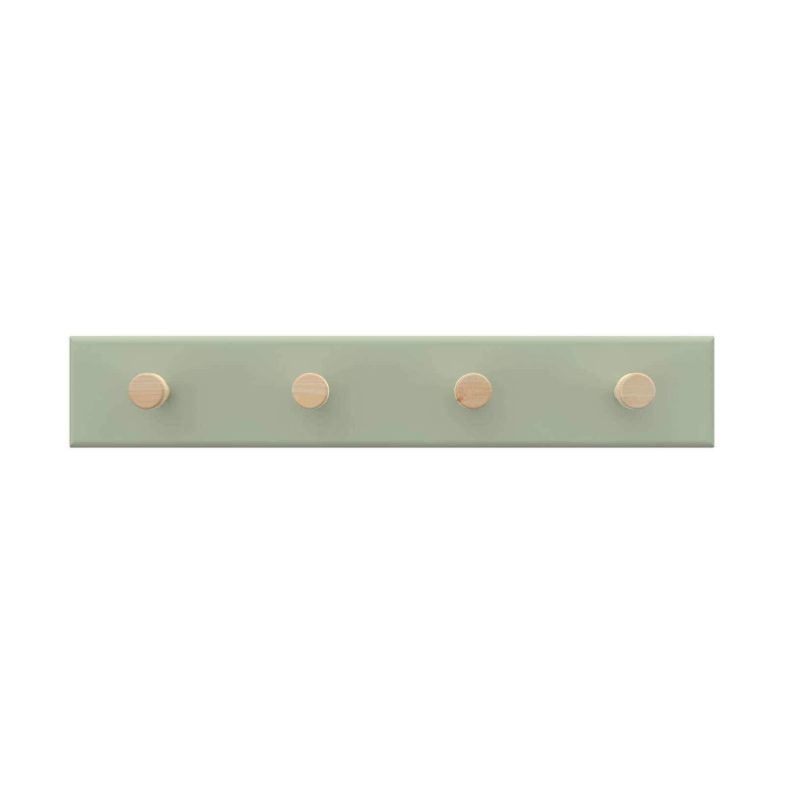 MODE 4 Timber Hooks On Green Board Key Rack 245mm Entryway Key Holder