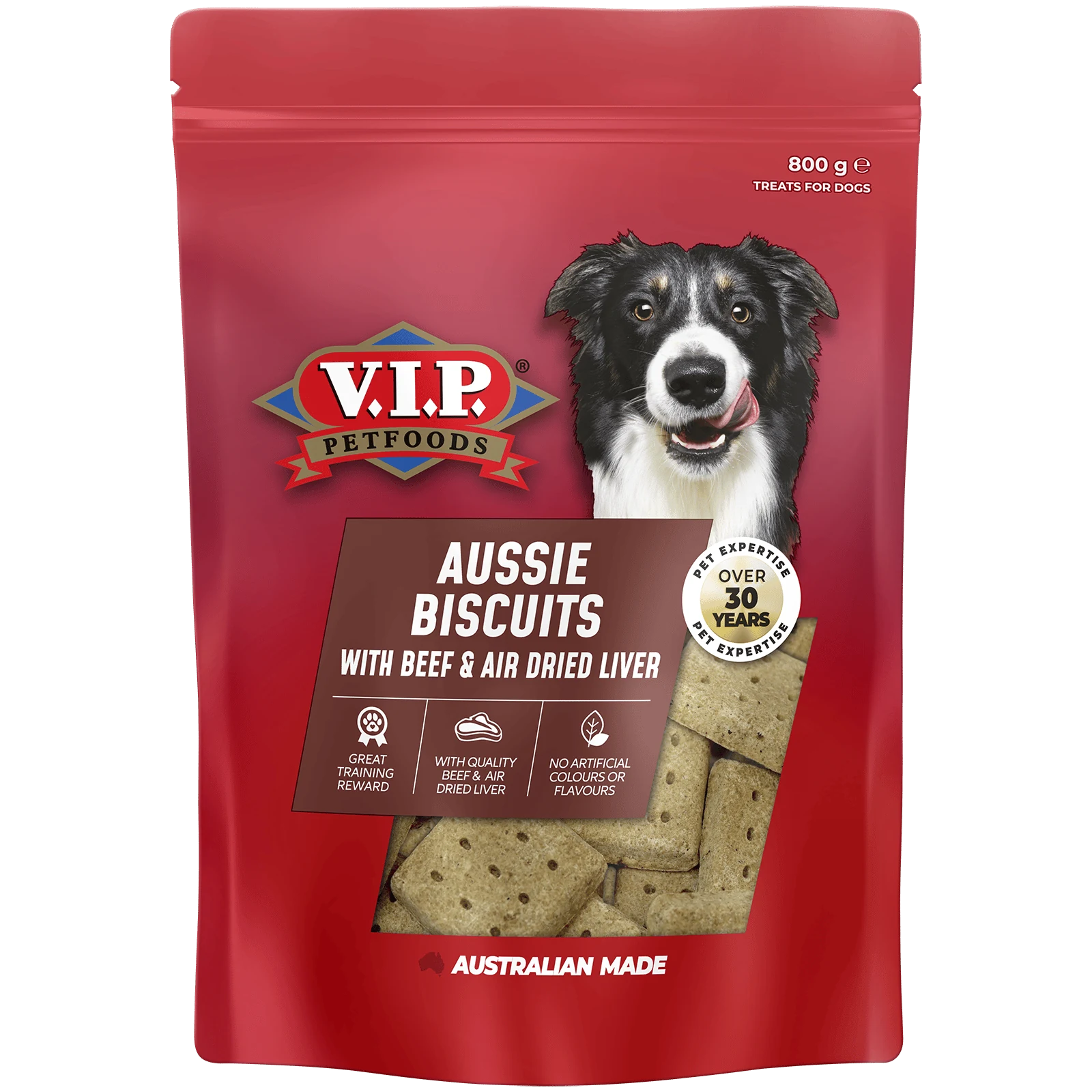 VIP 800g Liver Dog Treat Biscuits