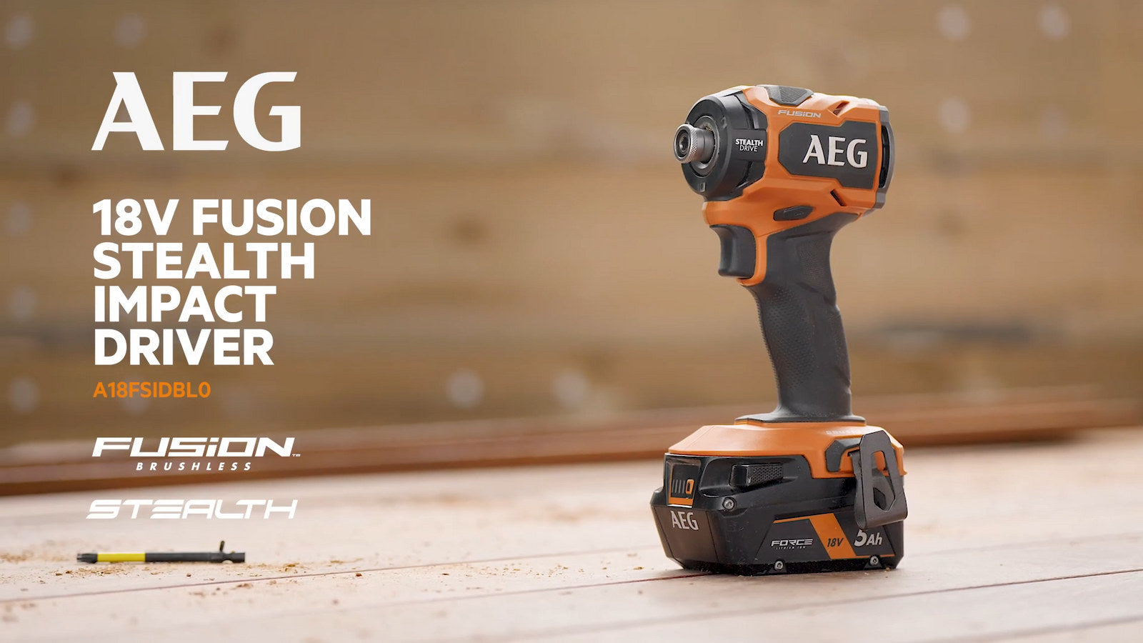 AEG 18V Fusion Stealth Impact Driver A18FSIDBL0 - Skin Only
