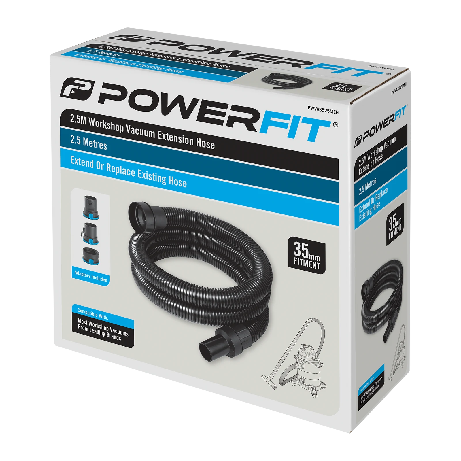 Powerfit Workshop Vacuum 2.5m Extension/Replacement Hose