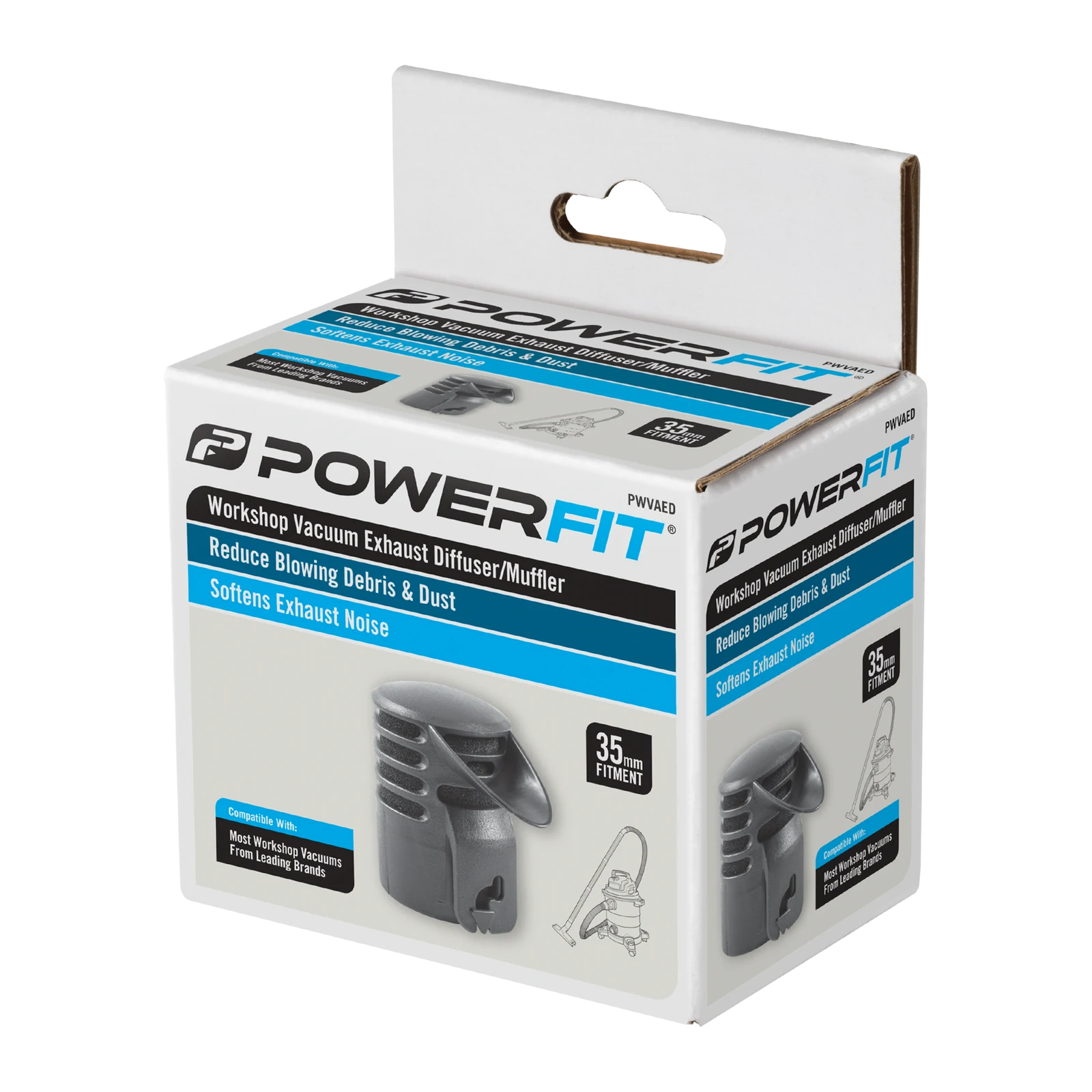 Powerfit Workshop Vacuum 35mm Exhaust Diffuser/Muffler