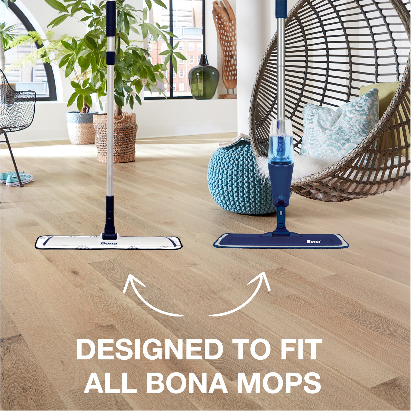 Bona 255mm Microfibre Floor Mop Pad - 1 Pack