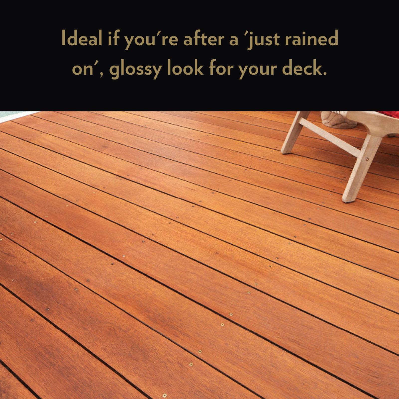 Feast Watson Wet Look Decking Oil 4L - Water Based, UV Resistant, Waterproof Clear Decking Oil