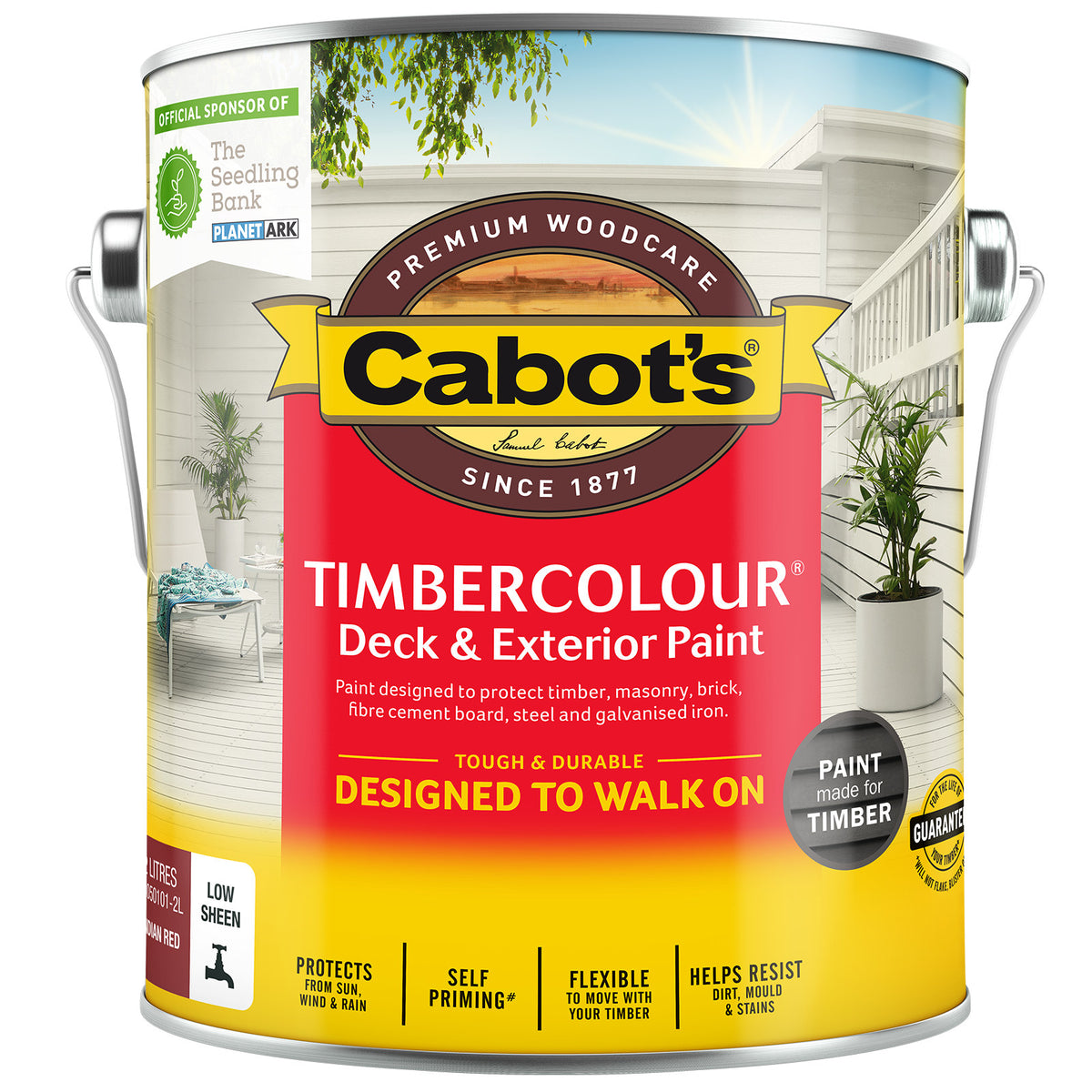 Cabot's Timbercolour Indian Red Water Based Deck & Exterior Paint 2L