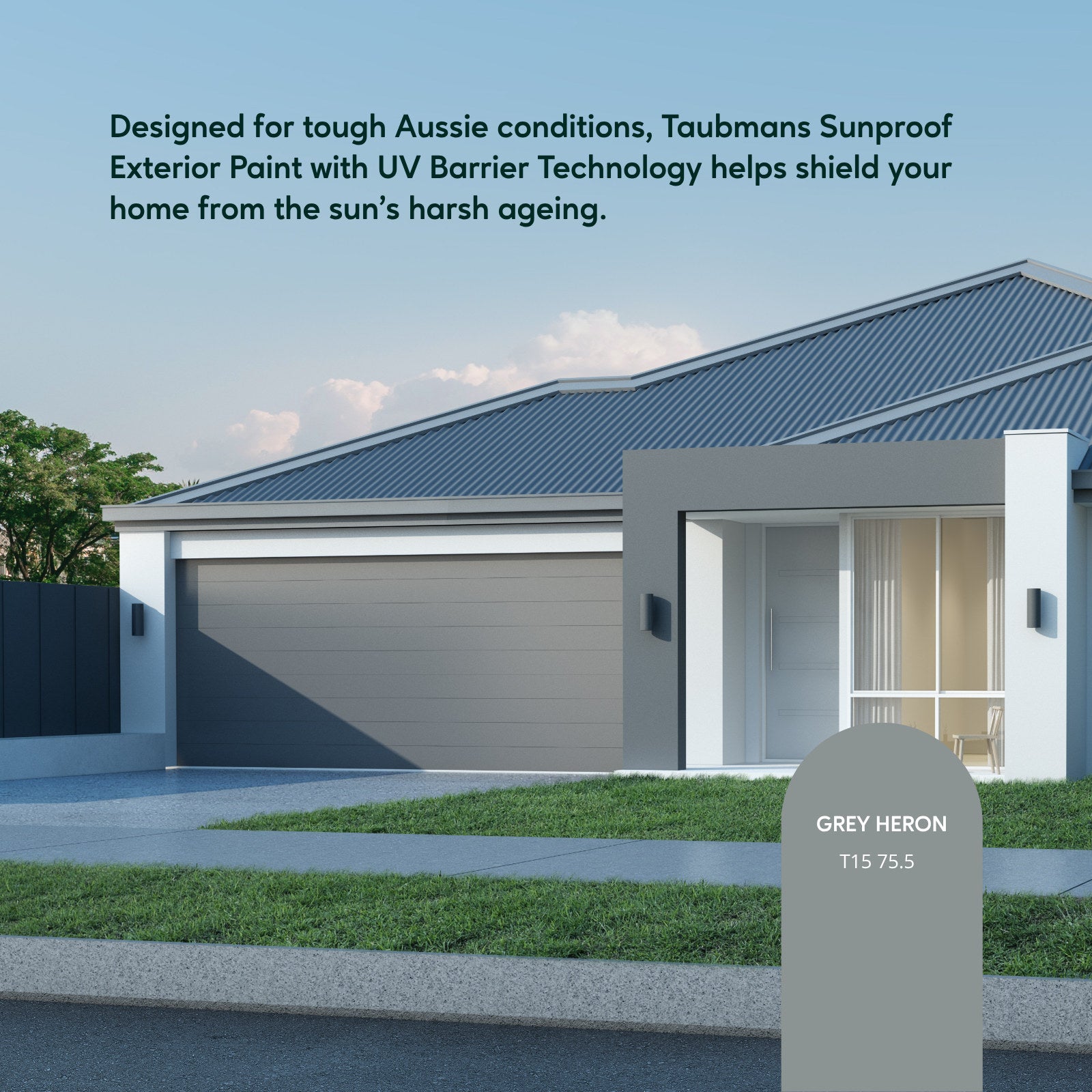 Taubmans Sunproof 4L White Gloss Exterior Paint - UV Resistant, Water Based, Tintable