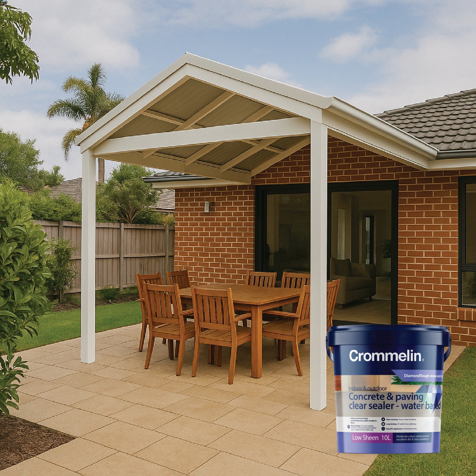 Crommelin DiamondTough Concrete & Paving Clear Sealer 4L - Water Based, Tintable