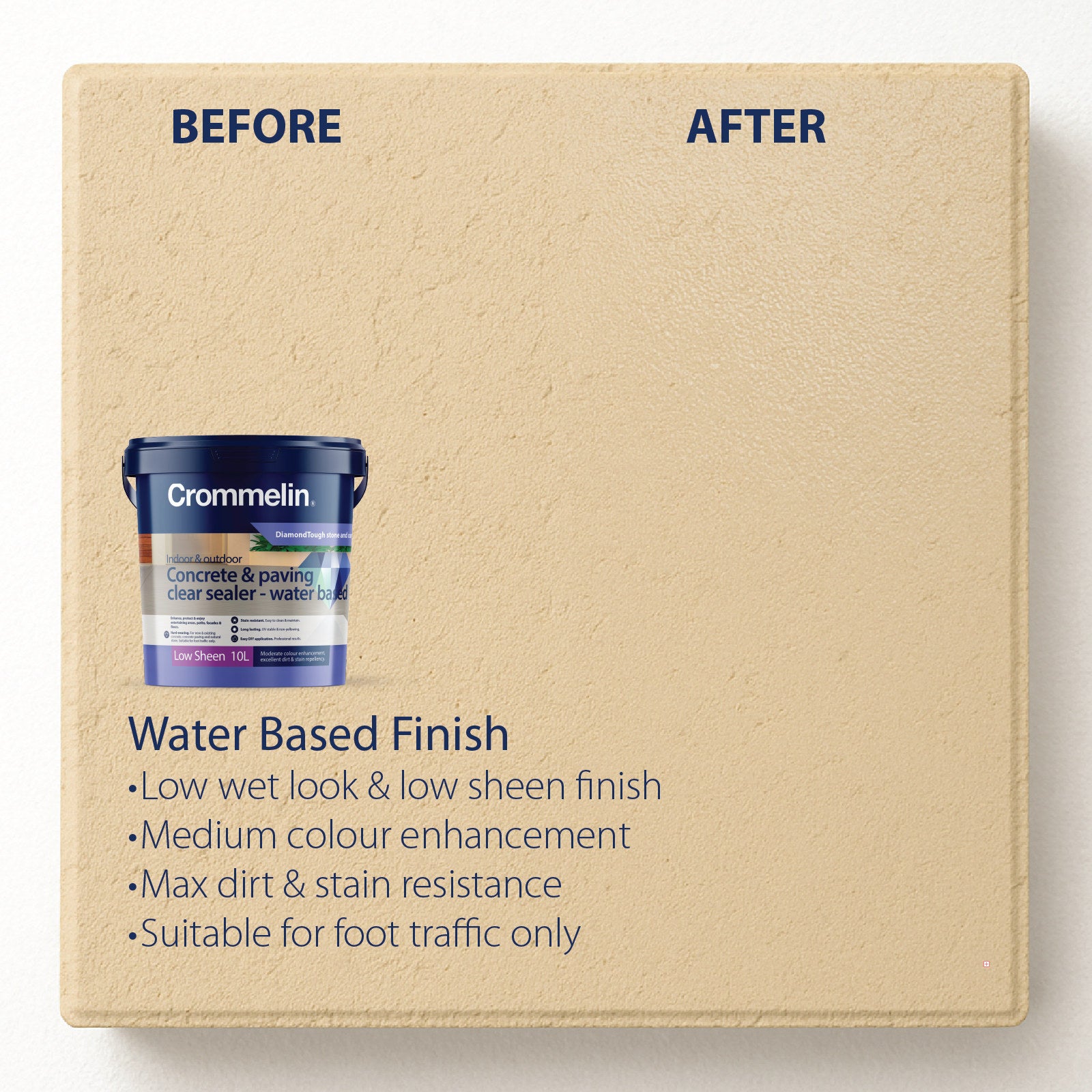 Crommelin DiamondTough Concrete & Paving Clear Sealer 4L - Water Based, Tintable