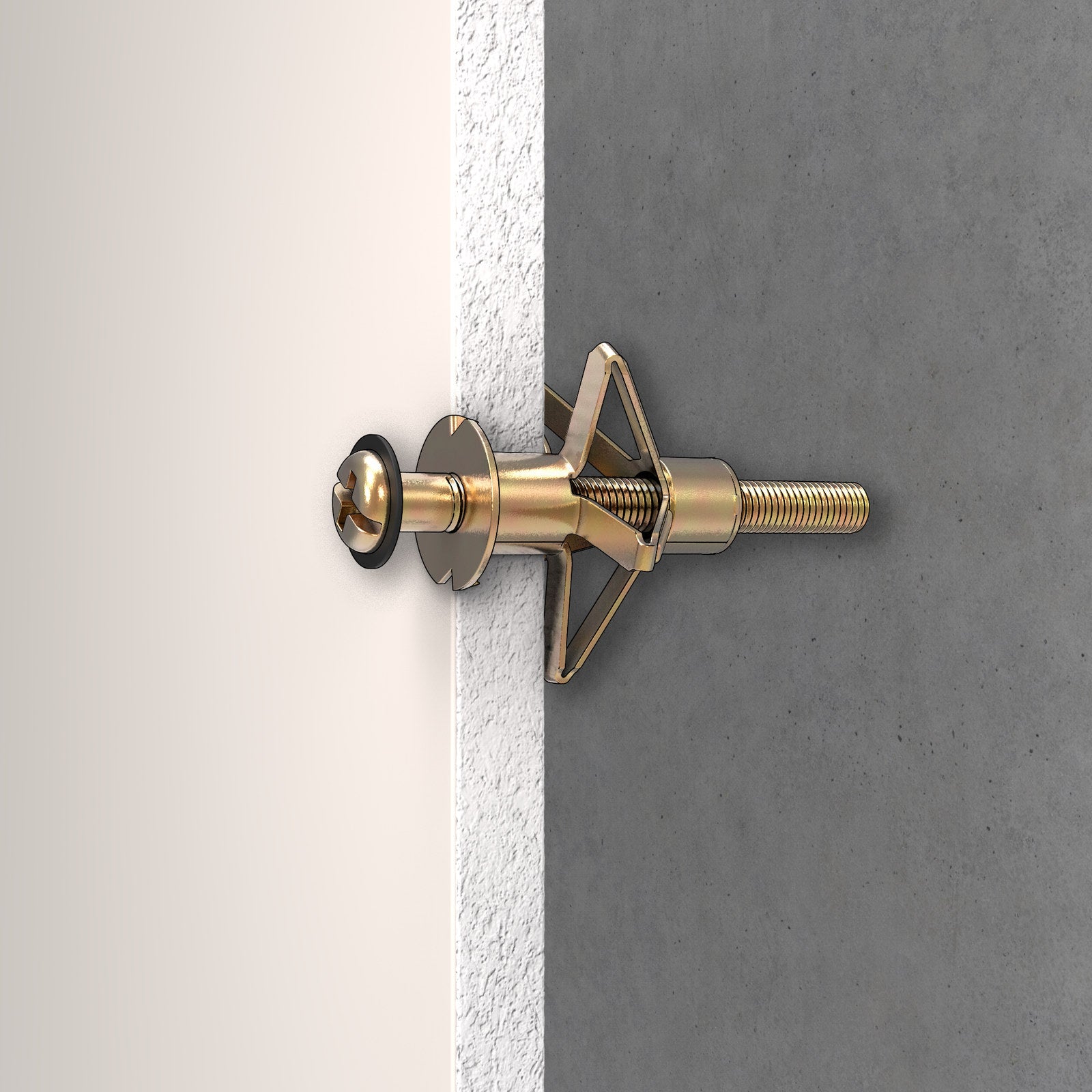 Ramset M5 x 9mm Hollow Wall Anchor, Gold Zinc Plated Steel - 10 Pack