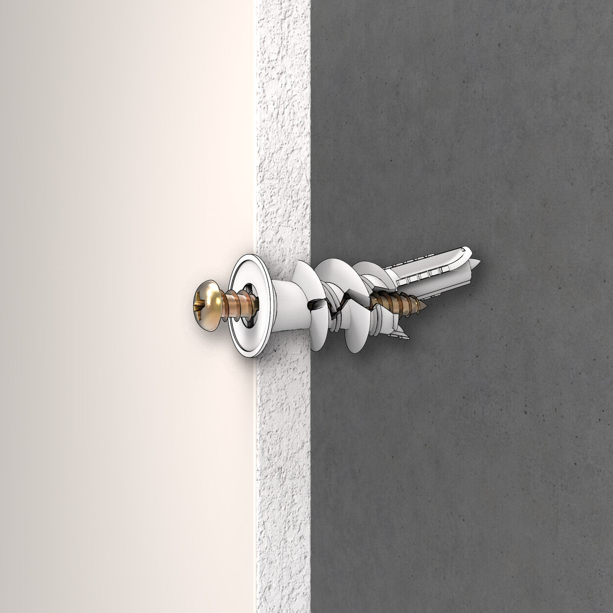Ramset WallMate Twist N Lock Nylon Plasterboard Anchor with Screws - 4 Pack