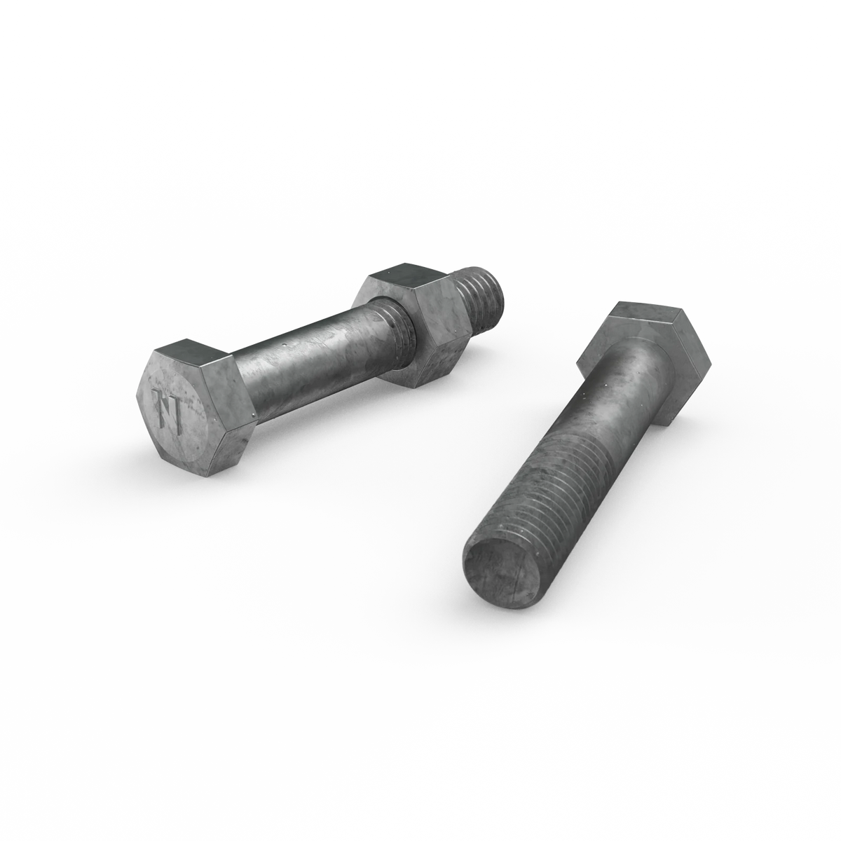 Zenith M12 x 65mm Hot Dip Galvanised Hex Head Bolt & Nut - Each