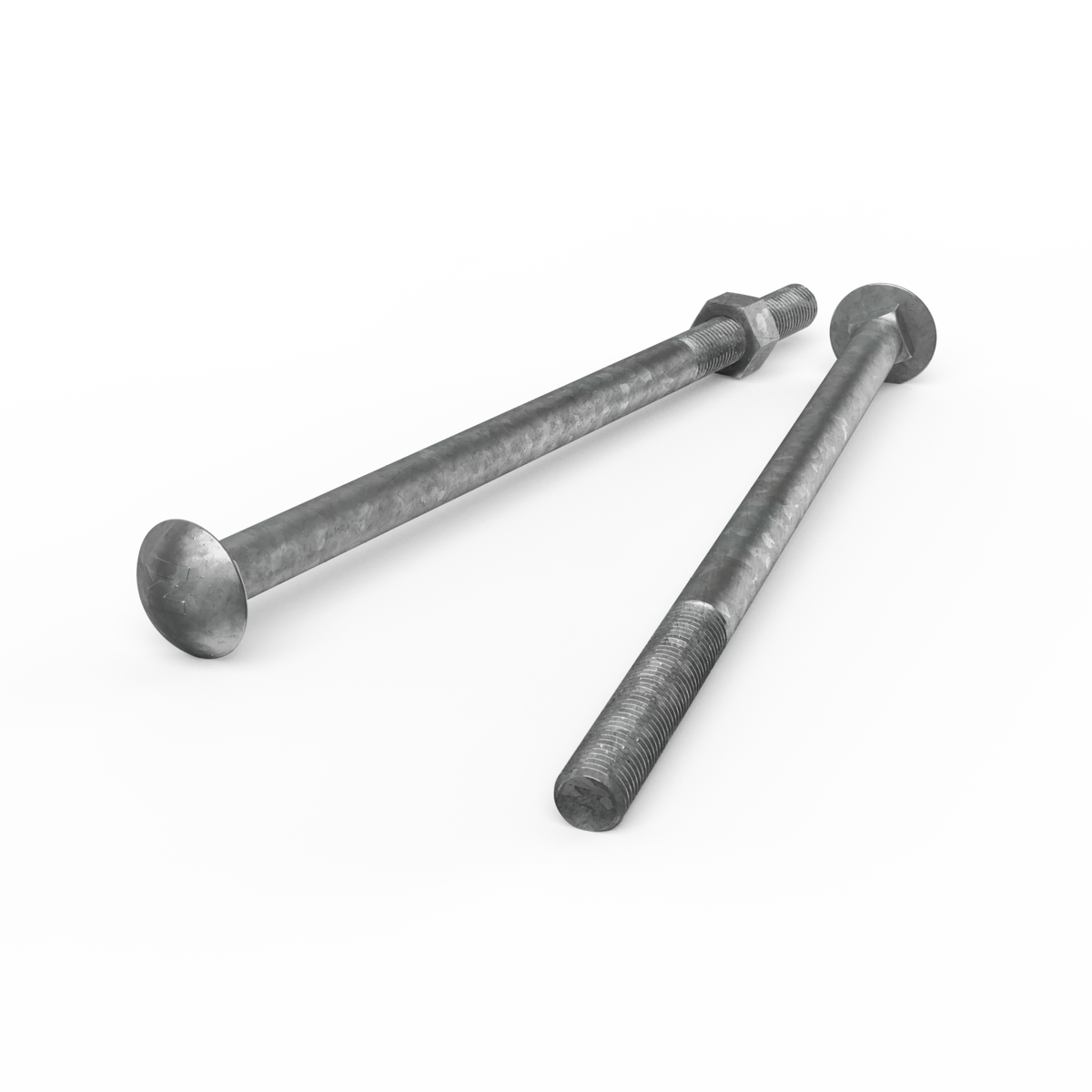 Zenith M16 x 300mm Hot Dip Galvanised Cup Head Bolt & Nut - Each