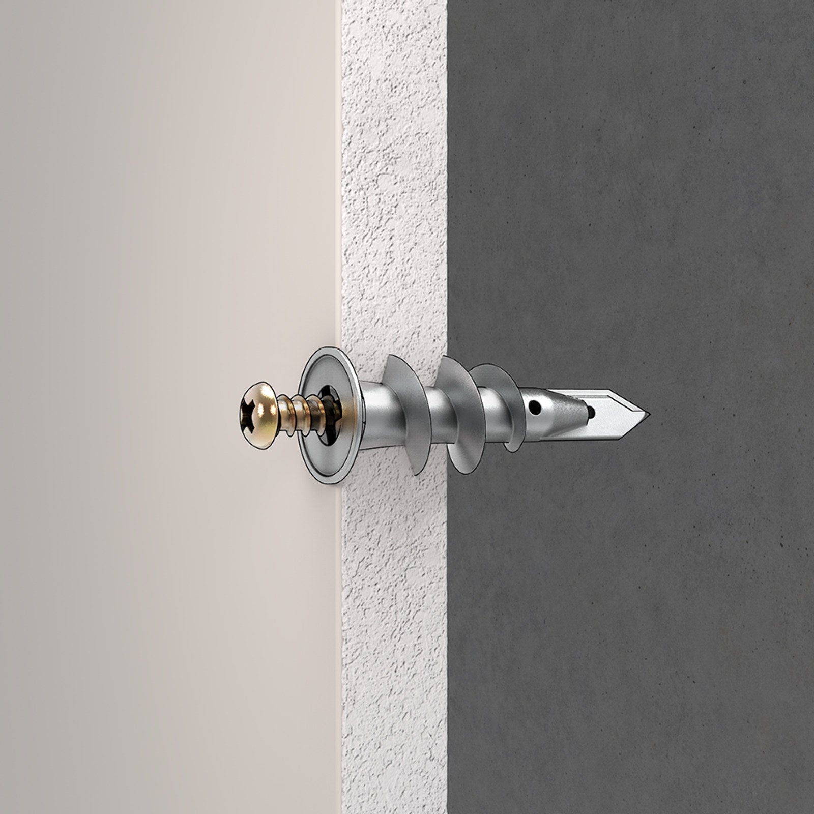 Ramset 11 x 32mm Zinc Mini WallMate Plasterboard Anchor and Screw - 4 Pack