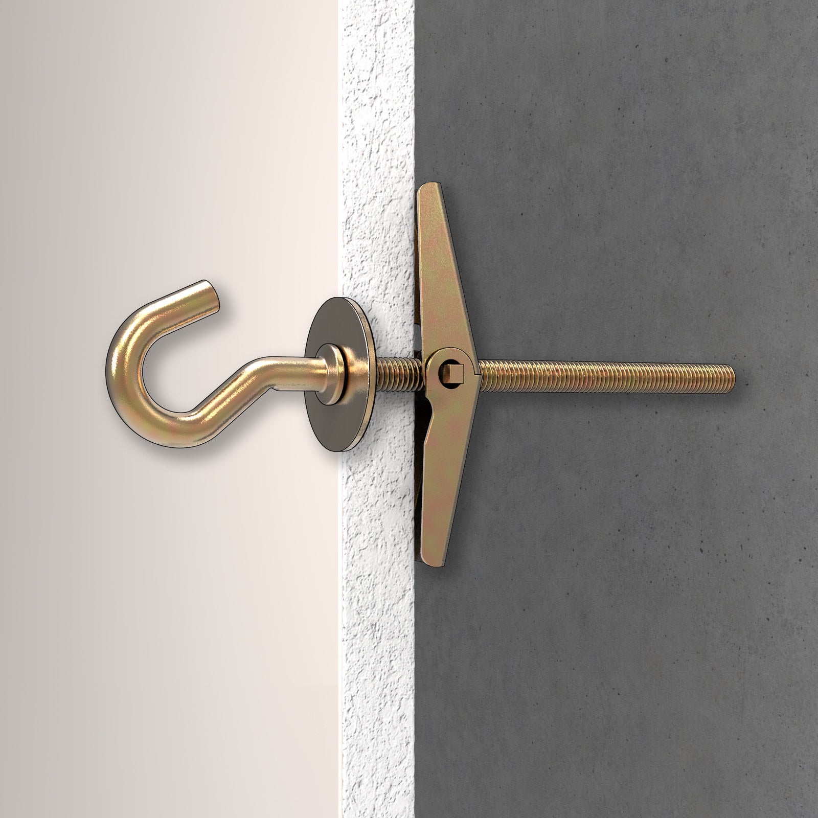 Ramset Gold Spring Toggle With Cup Hook - 2 Pack, Gold Passivated Steel Cavity Fixing