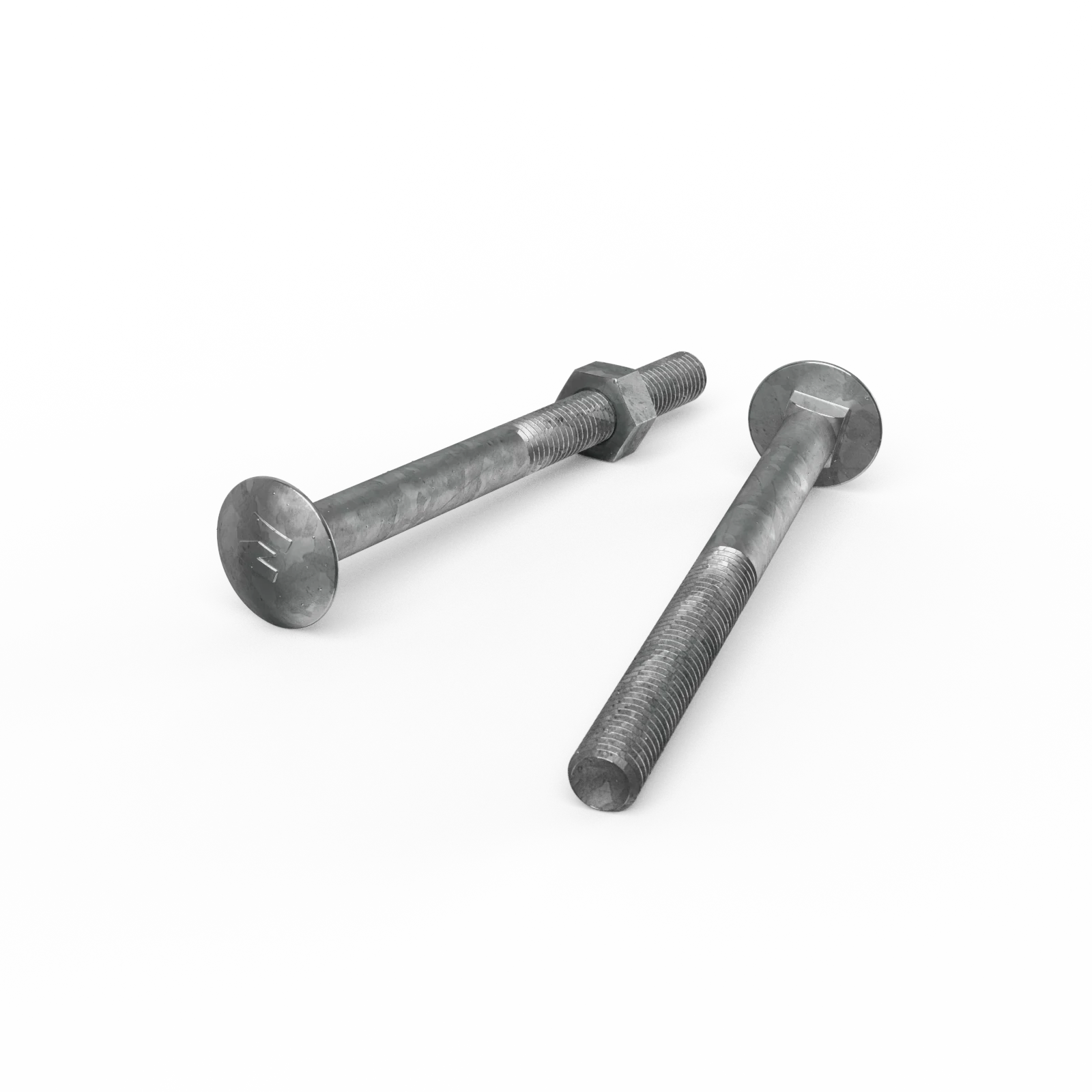 Zenith M10 x 120mm Hot Dipped Galvanised Cup Head Bolt and Nut - 4.6 Grade Steel, Each
