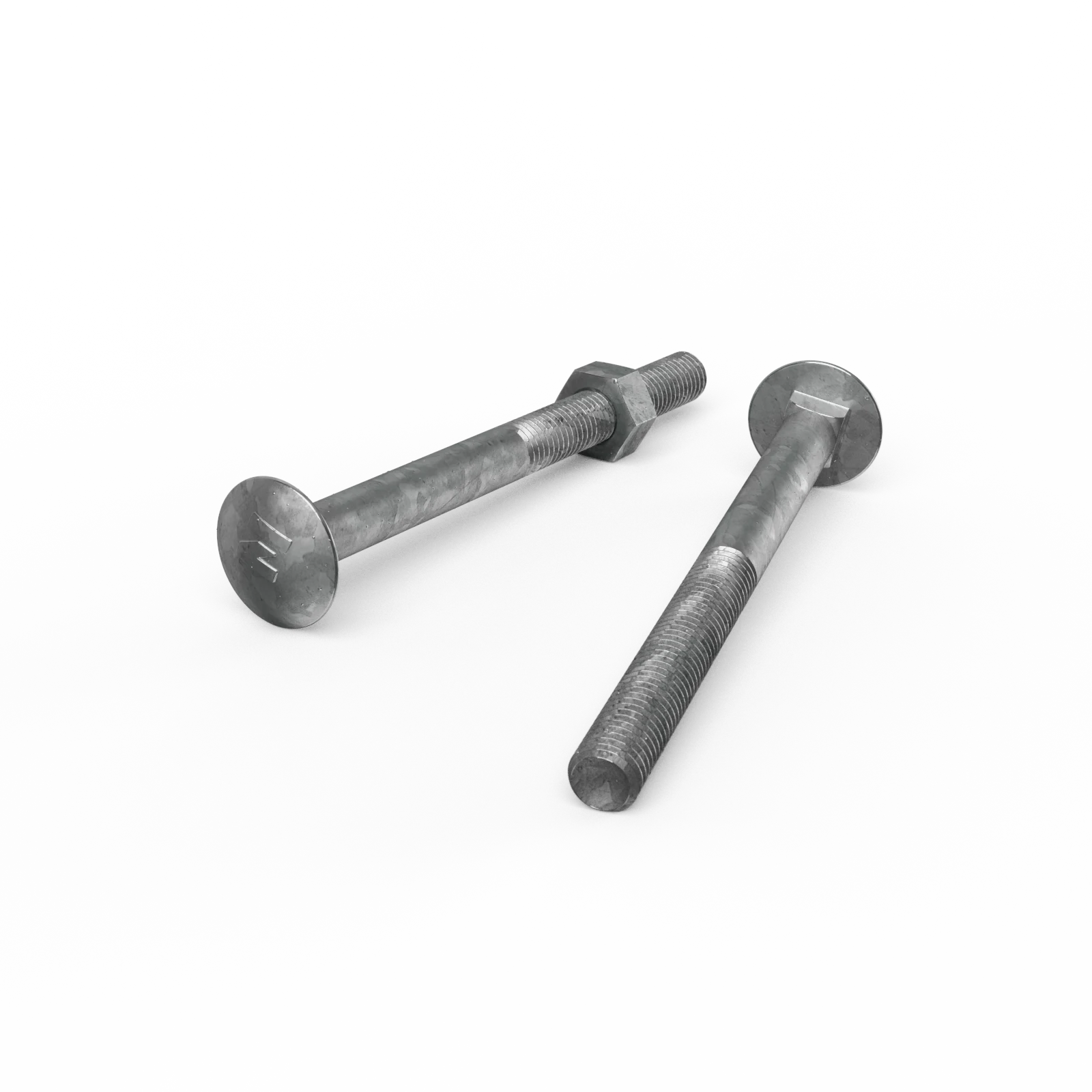 Zenith M10 x 120mm Hot Dipped Galvanised Cup Head Bolt and Nut - 4.6 Grade Steel, Each