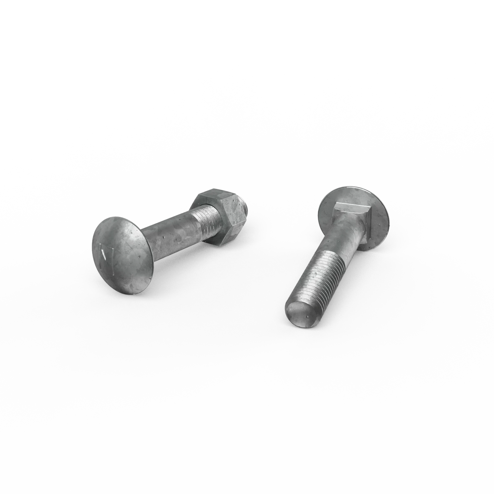Zenith M12 x 65mm Hot Dip Galvanised Cup Head Bolt & Nut - 4.6 Grade Steel