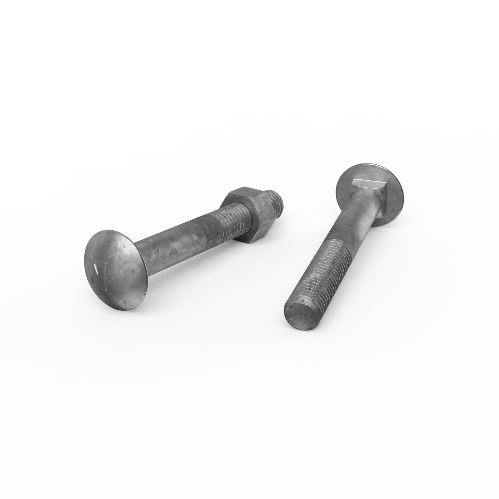 Zenith M12 x 90mm Hot Dip Galvanised Cup Head Bolt and Nut - Each