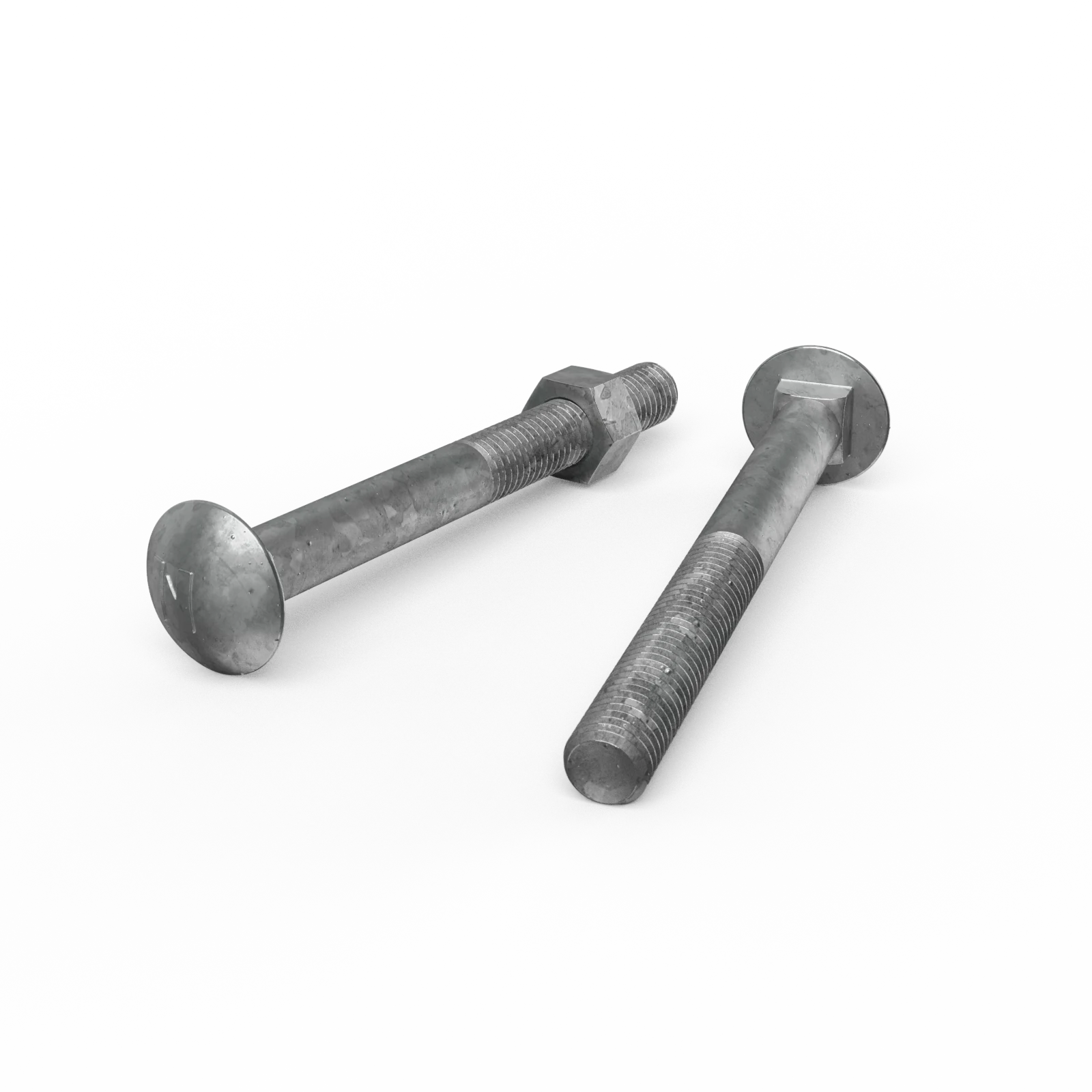 Zenith M12 x 120mm Hot Dip Galvanised Cup Head Bolt & Nut - 4.6 Grade Steel