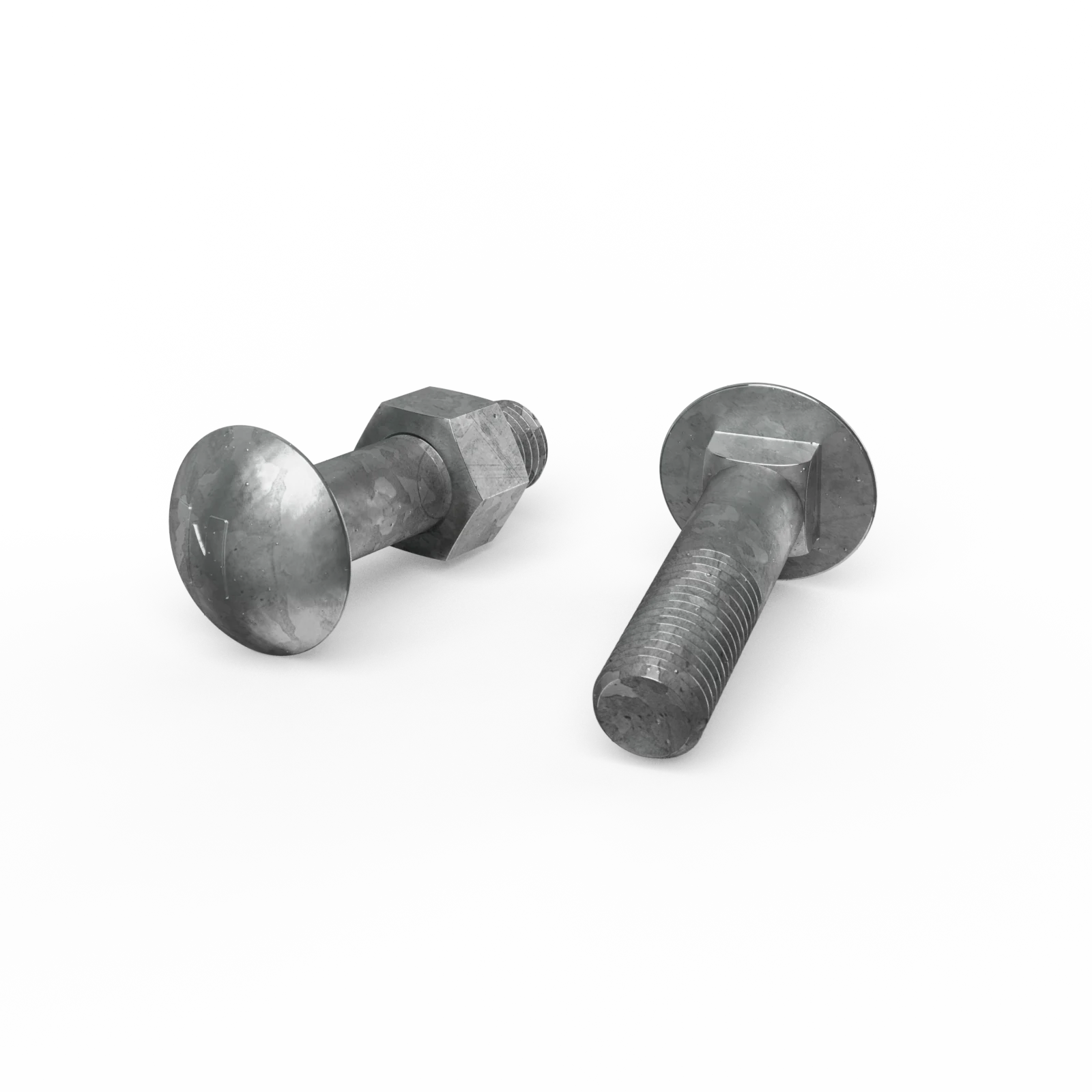 Zenith M16 x 65mm Hot Dip Galvanised Cup Head Bolt & Nut - 4.6 Grade Steel