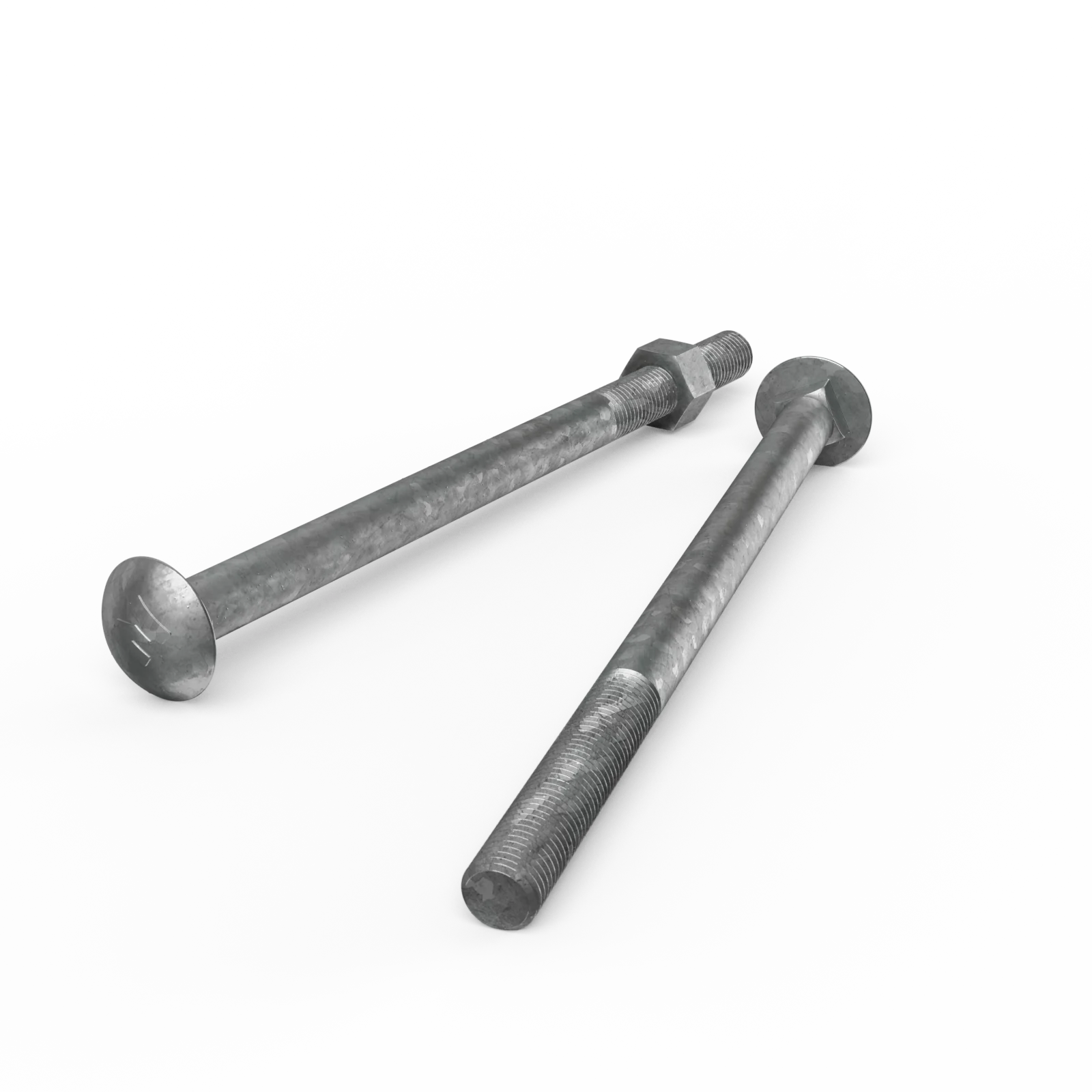 Zenith M16 x 260mm Hot Dip Galvanised Cup Head Bolt and Nut - Each