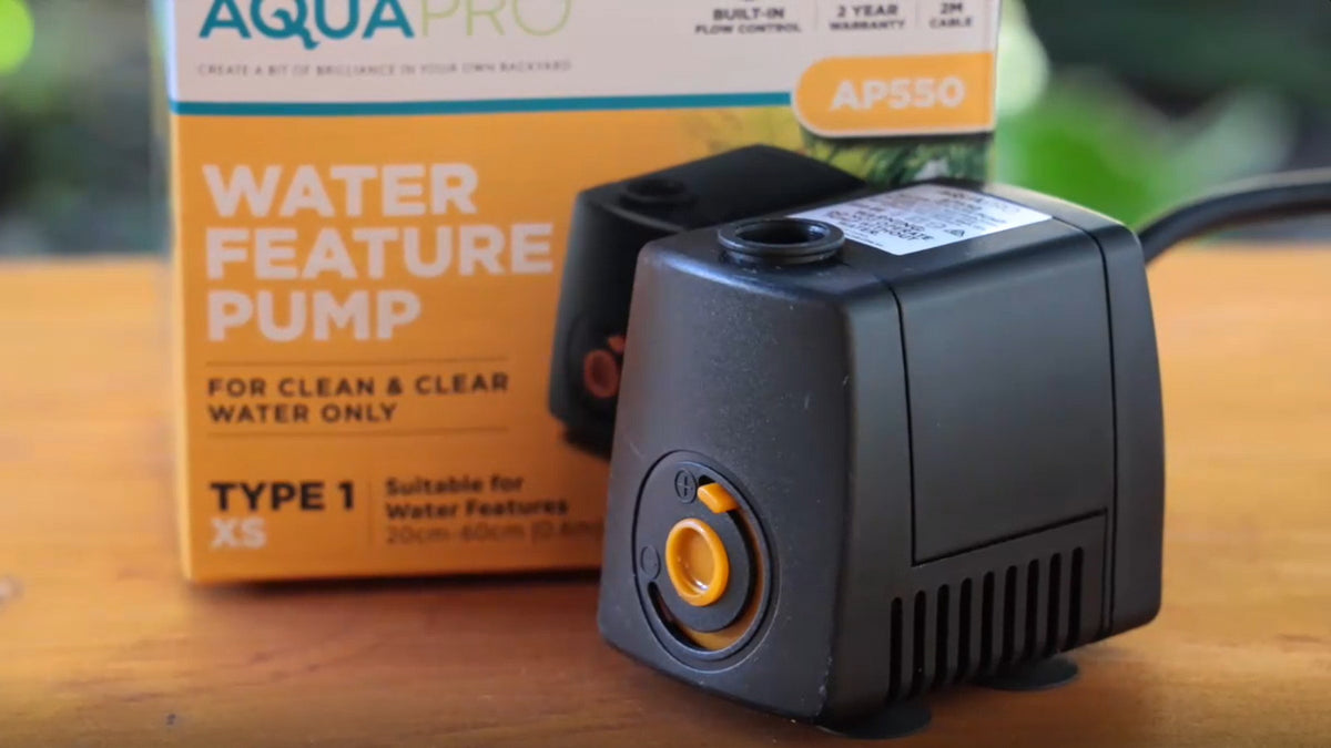 Aquapro AP550 Water Feature Pump 10W Submersible Indoor, Adjustable Flow, 12mm Tubing